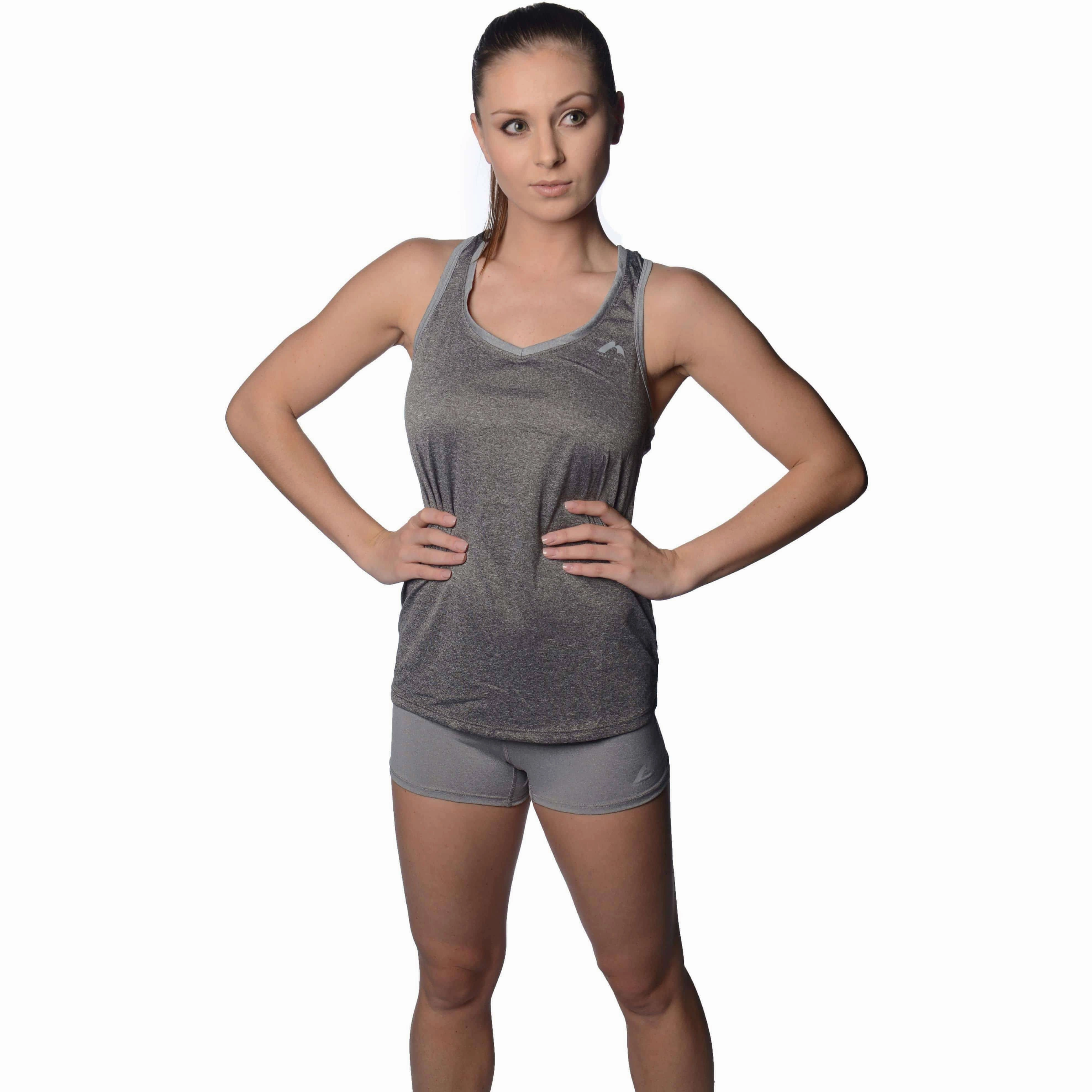 gym kit No Wrinkle More Mile Marl 3 Inch Womens Running Shorts - Grey
