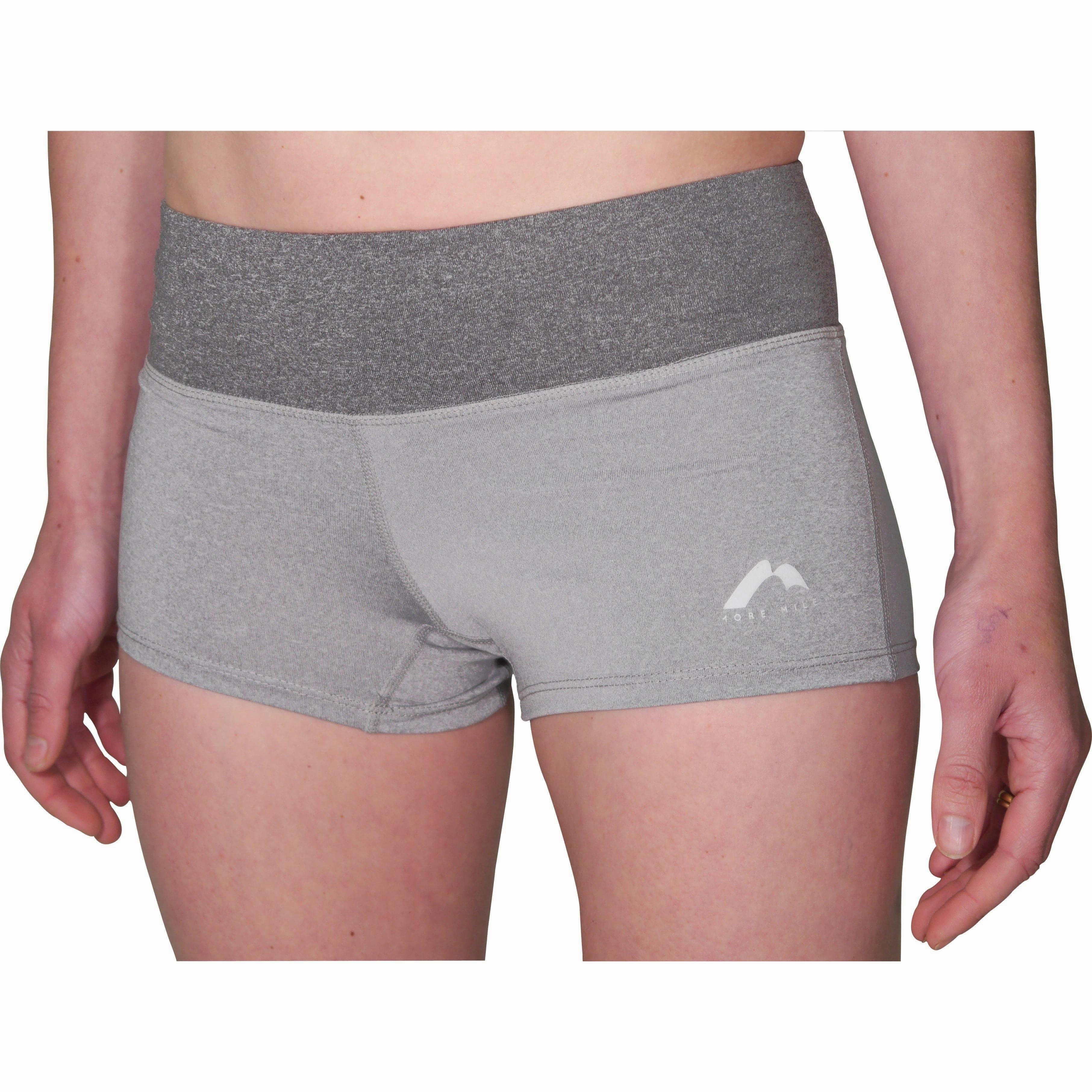 More Mile Marl 3 Inch Womens Running Shorts - Grey Quick Layering Core Stretch