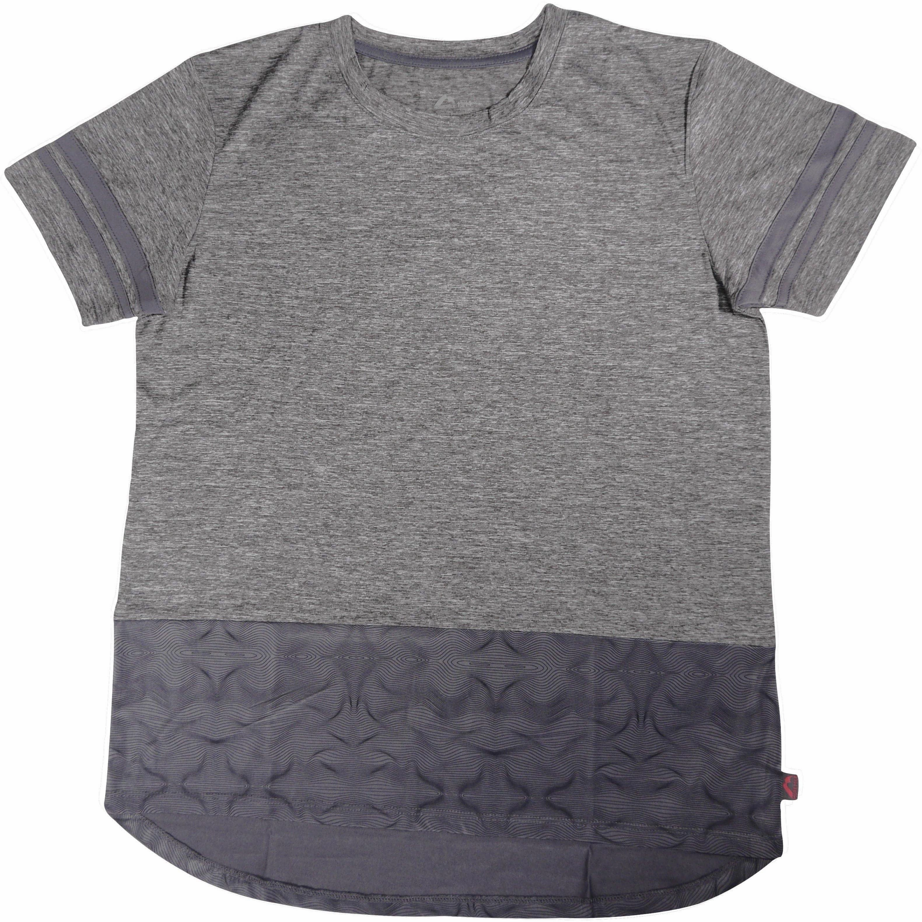 More Mile Marl Girls Short Sleeve Training Top - Grey Sporty essentials men's clothing