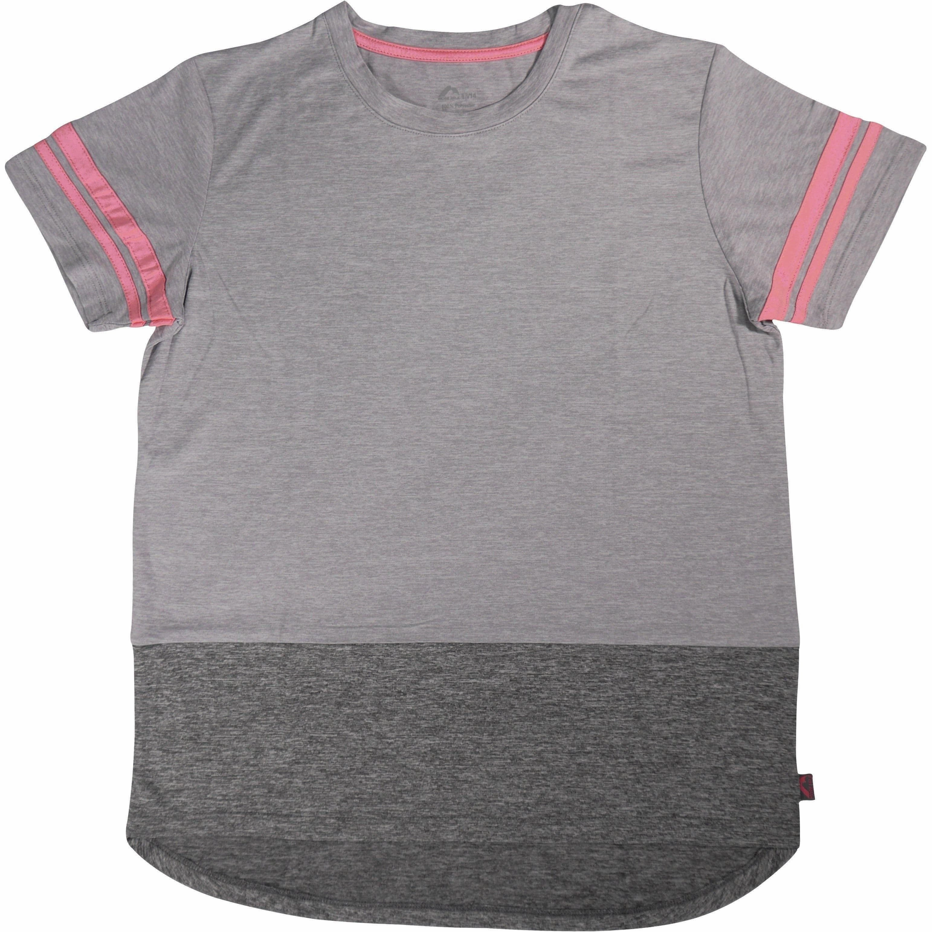Outdoor Leisure More Mile Marl Girls Short Sleeve Training Top - Grey
