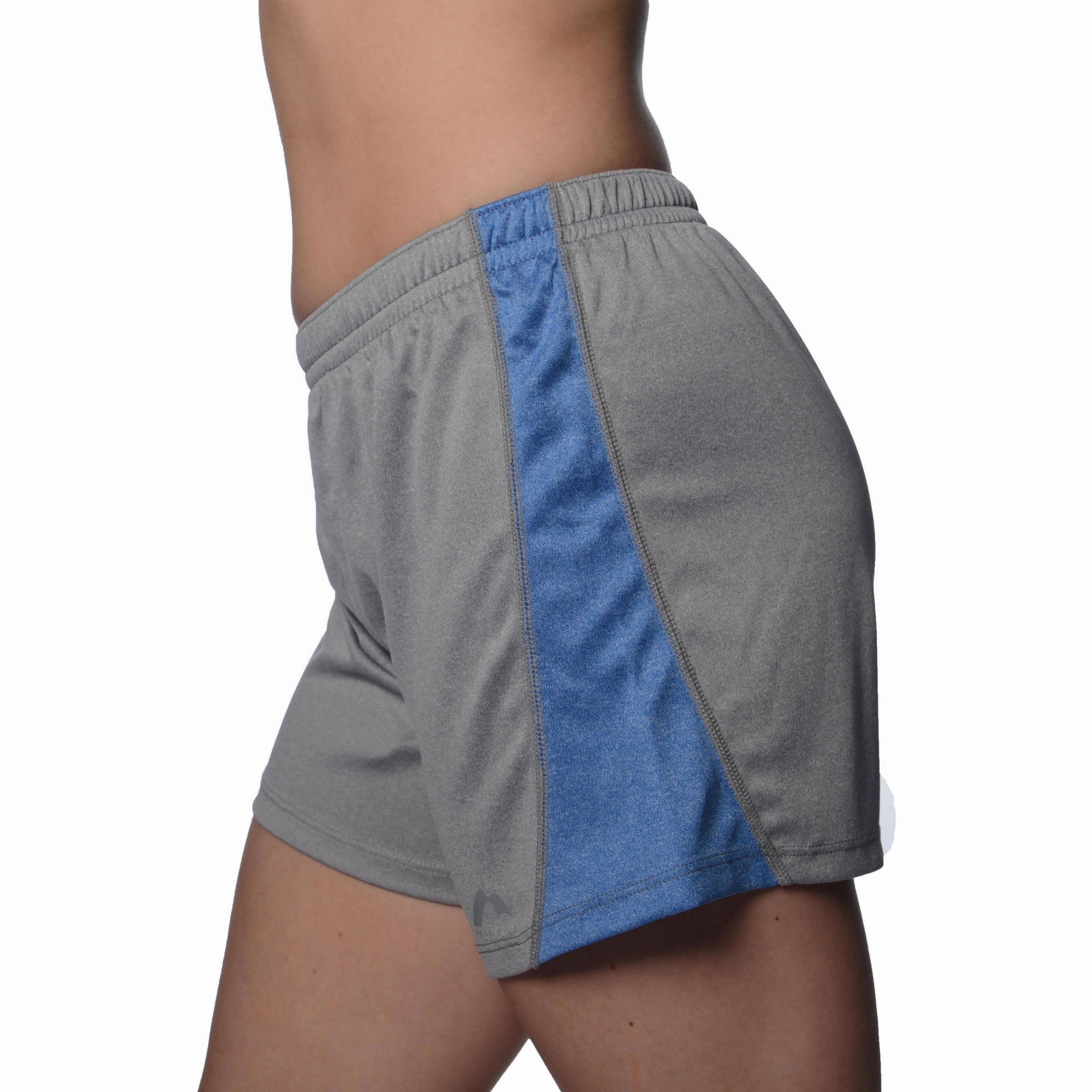 Ergonomic Pattern Cutting More Mile Marl Jersey Womens Training Shorts - Grey