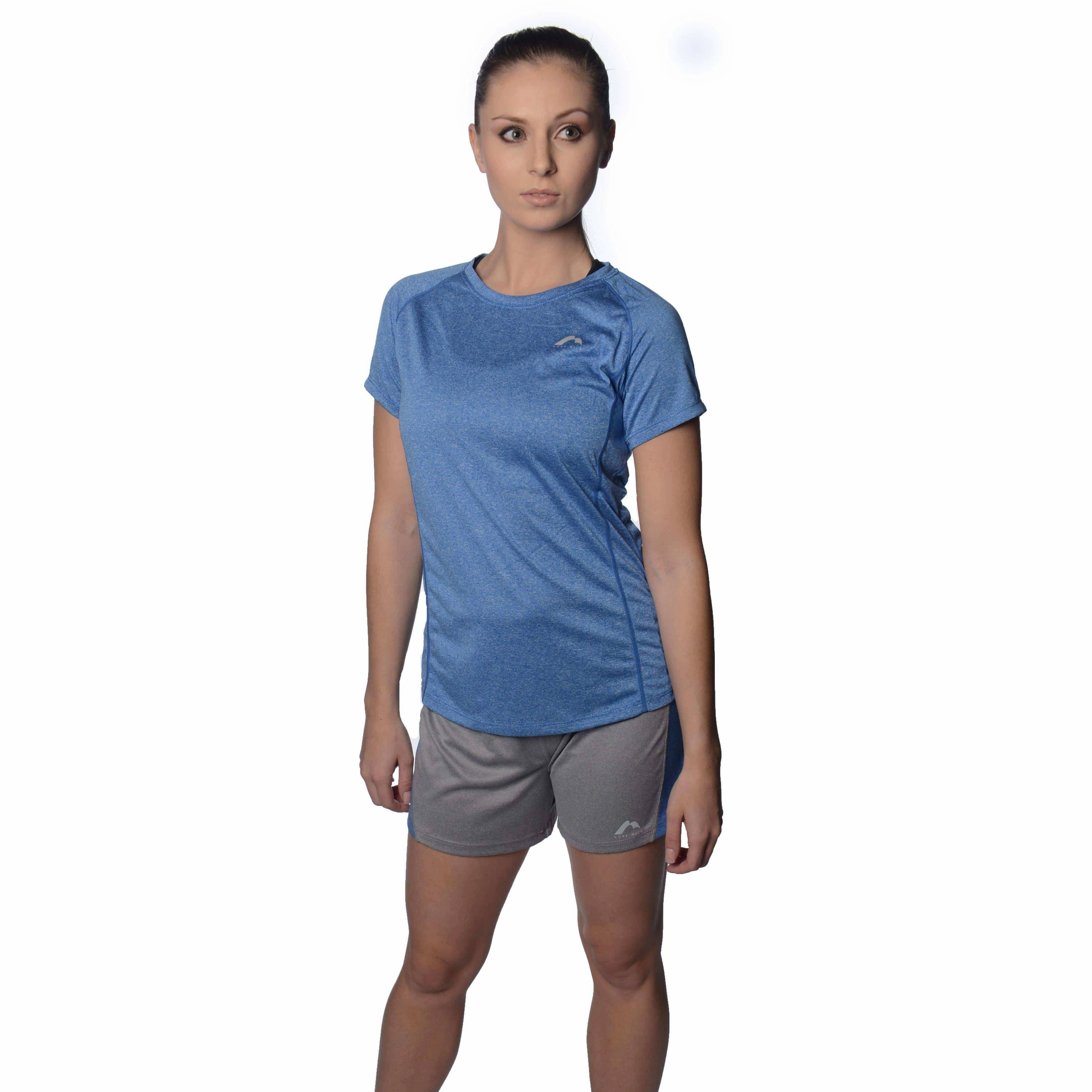 Summer Fun Sport Style More Mile Marl Jersey Womens Training Shorts - Grey