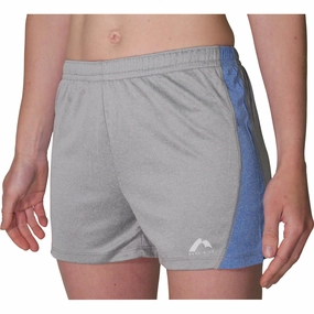More Mile Marl Jersey Womens Training Shorts - Grey plain shorts Non Restrictive Movement