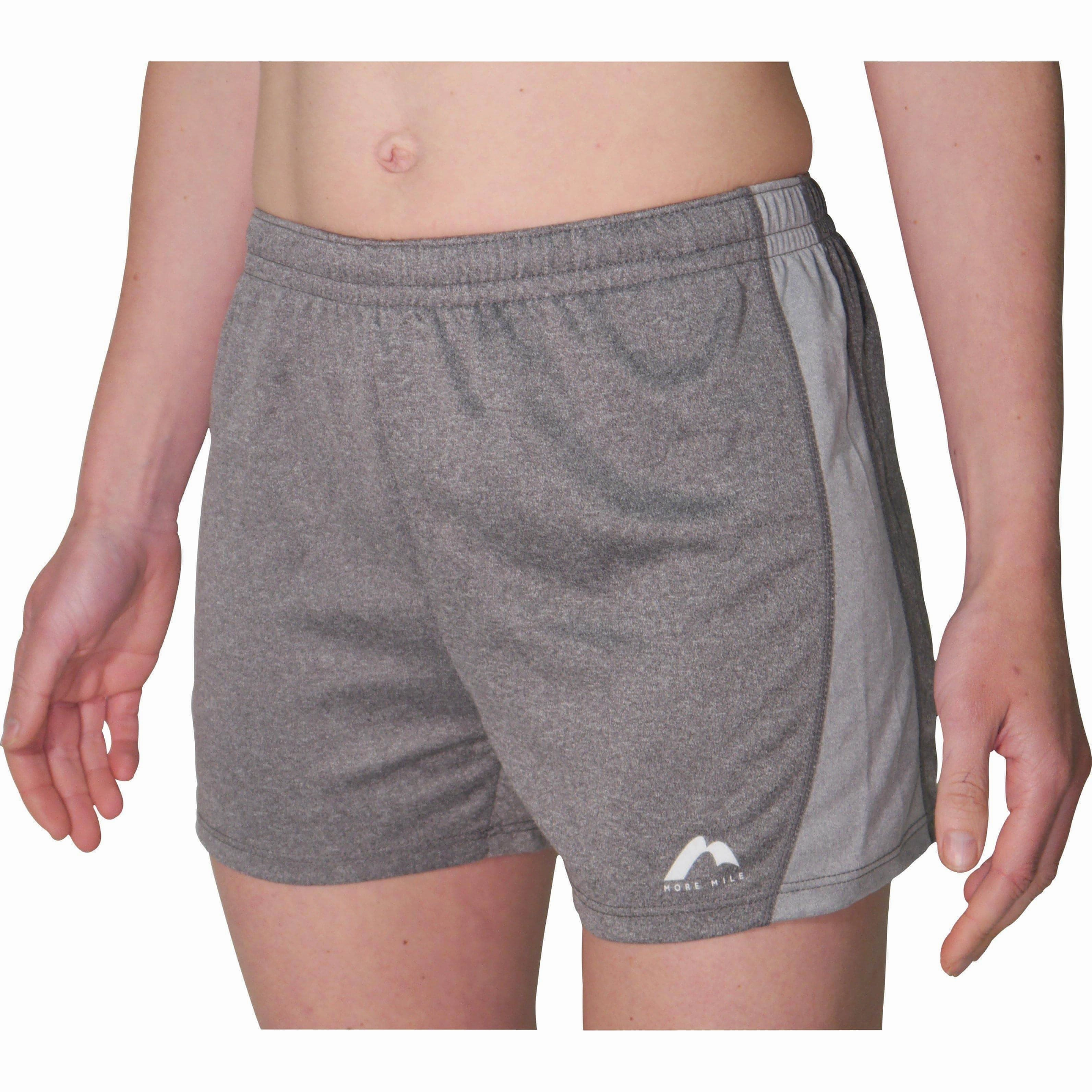 More Mile Marl Jersey Womens Training Shorts - Grey raincoat