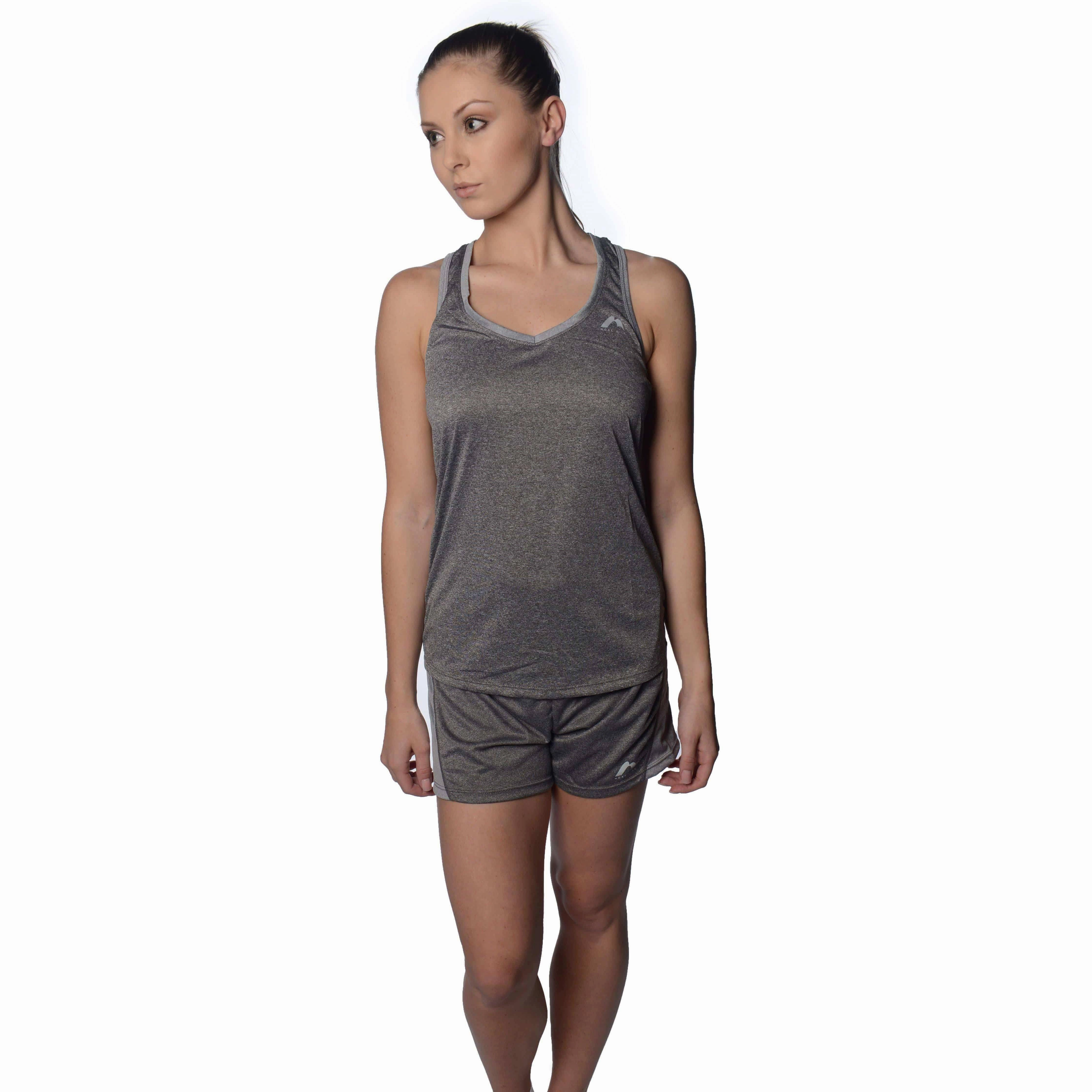 Comfort Fit More Mile Marl Jersey Womens Training Shorts - Grey