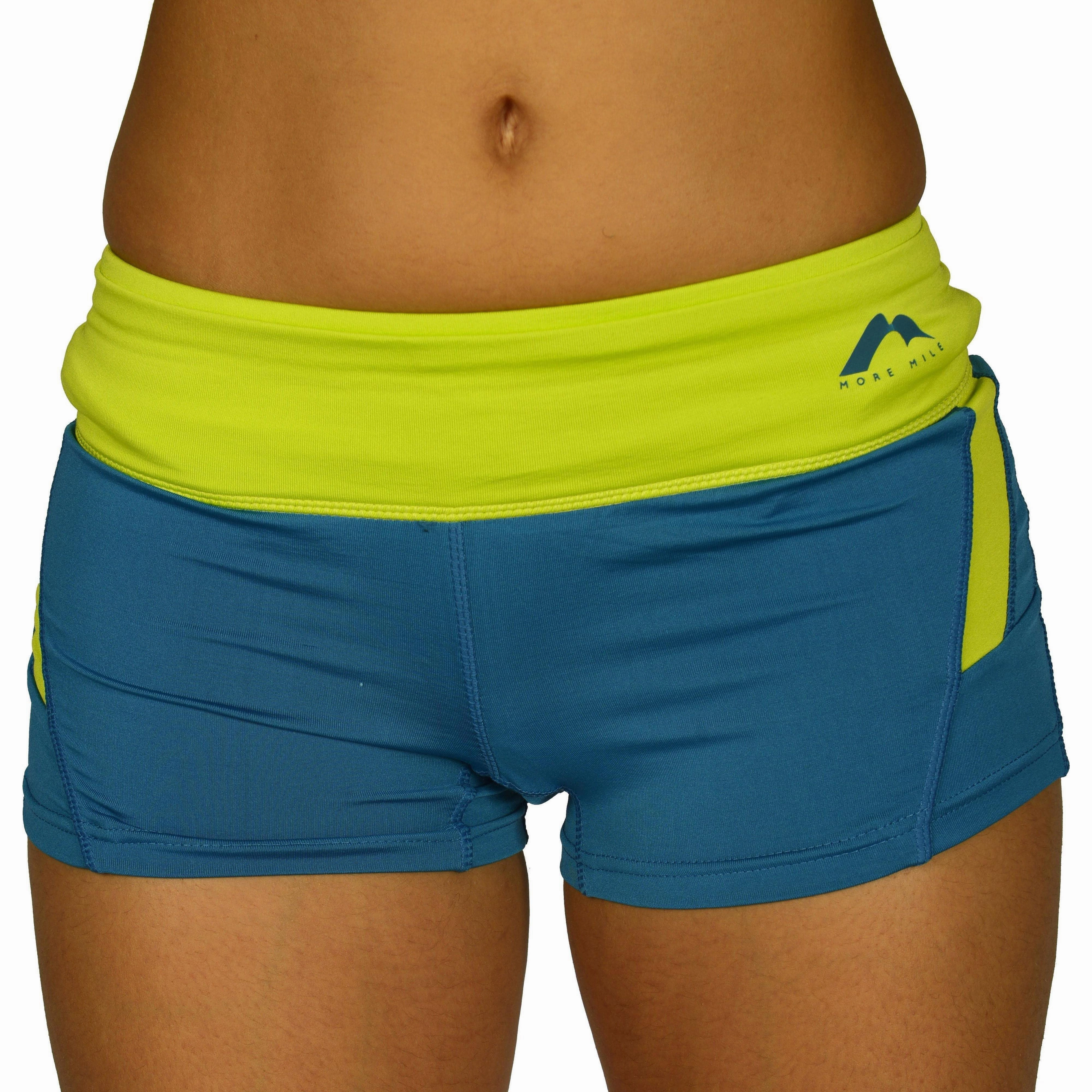 More Mile More-Tech  3 Inch Womens Running Shorts - Blue Slim Flex