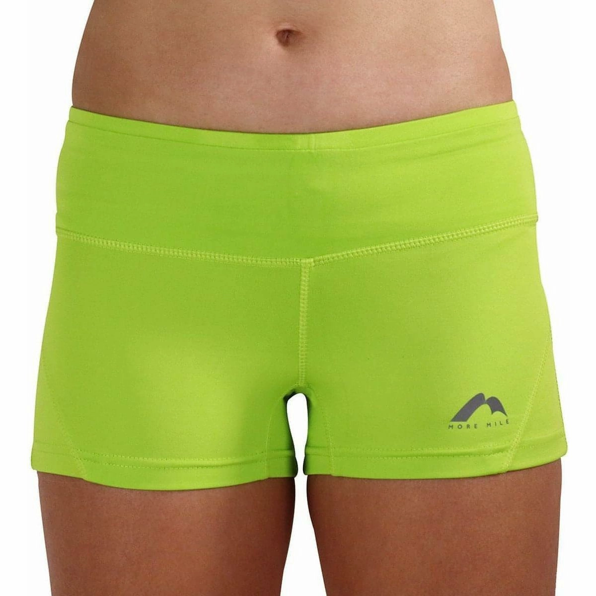 More Mile More-Tech 3 Inch Womens Running Shorts - Green yoga clothing
