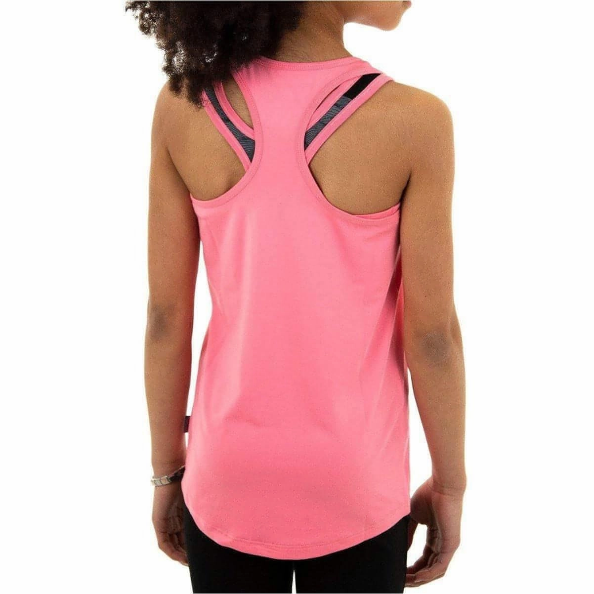 More Mile Racer Back Girls Running Vest - Pink Condition