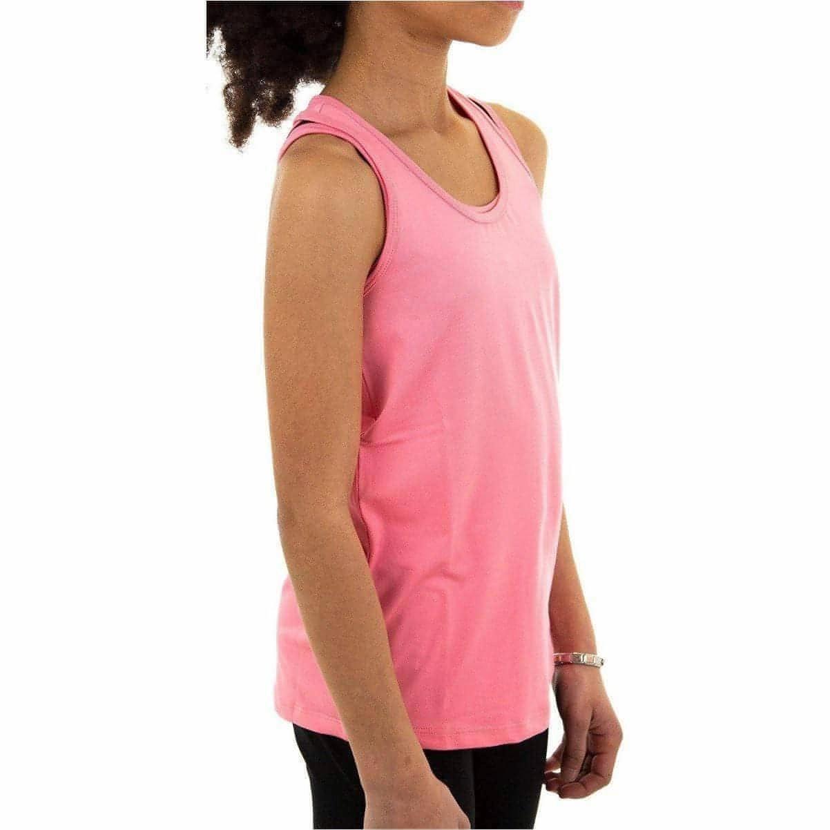 RFID Blocking Tech More Mile Racer Back Girls Running Vest - Pink