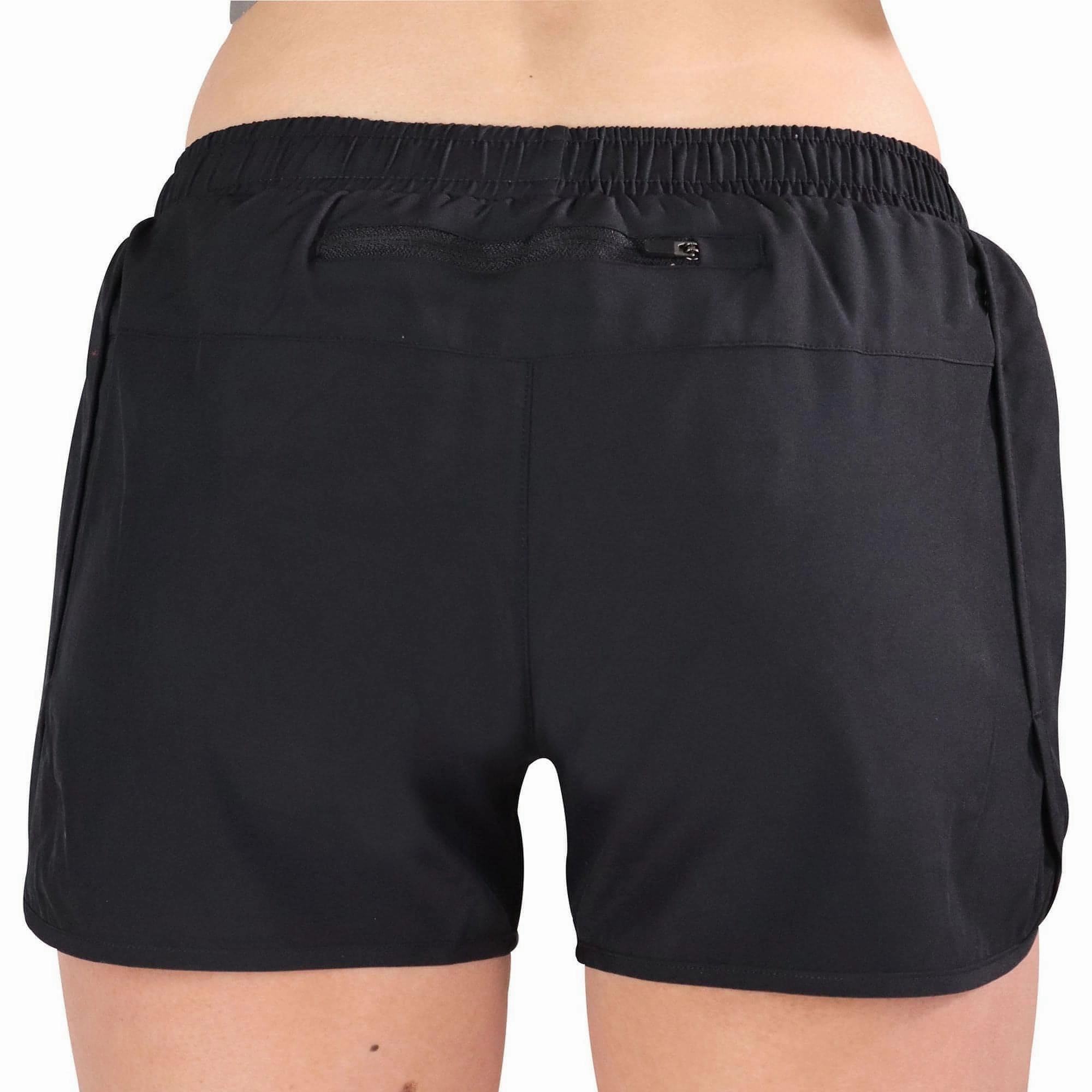 More Mile Racer Split Womens Running Shorts - Black Sporty Performance