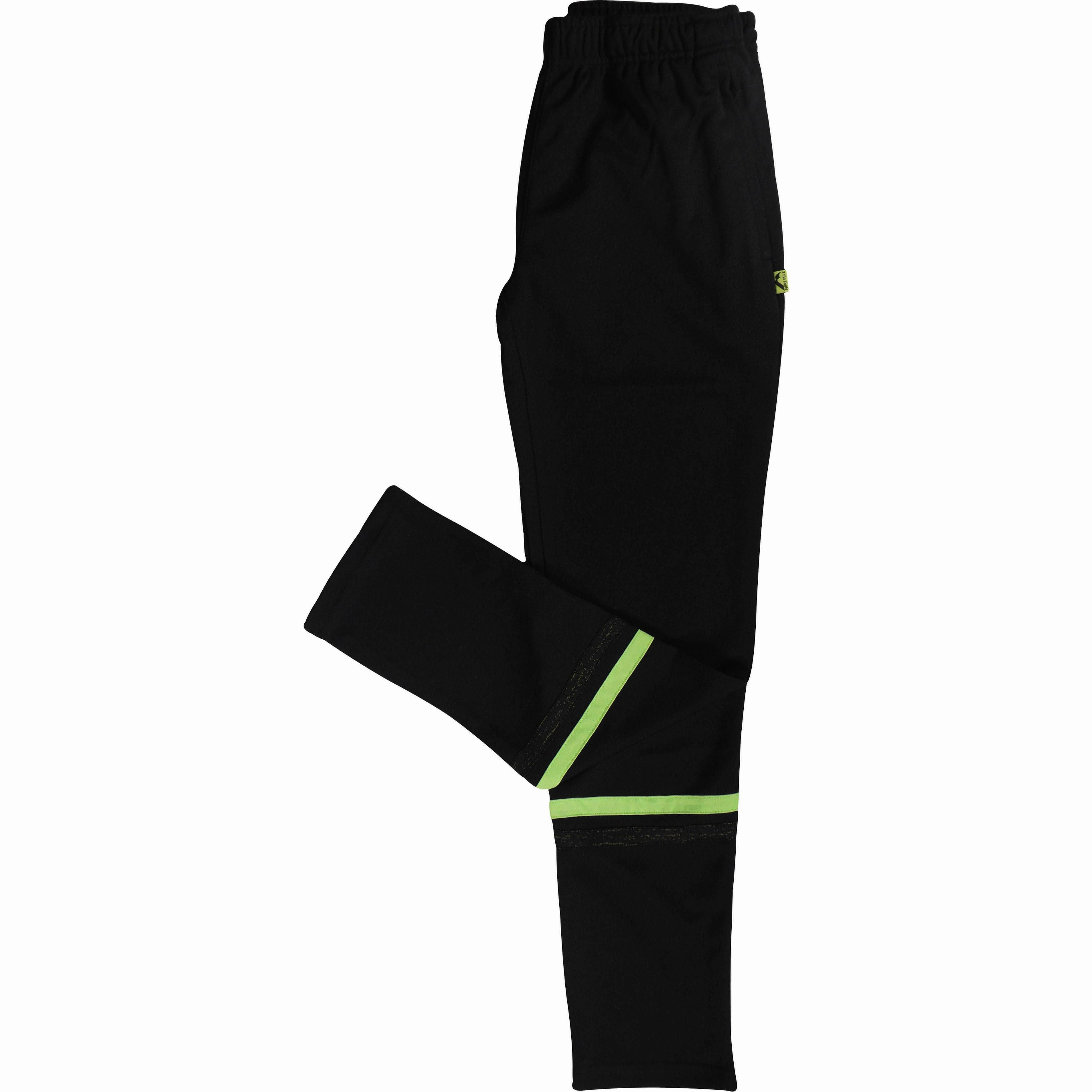 More Mile Slim Fit Boys Training Pants - Black Poolside Ready DurableStretchWeave