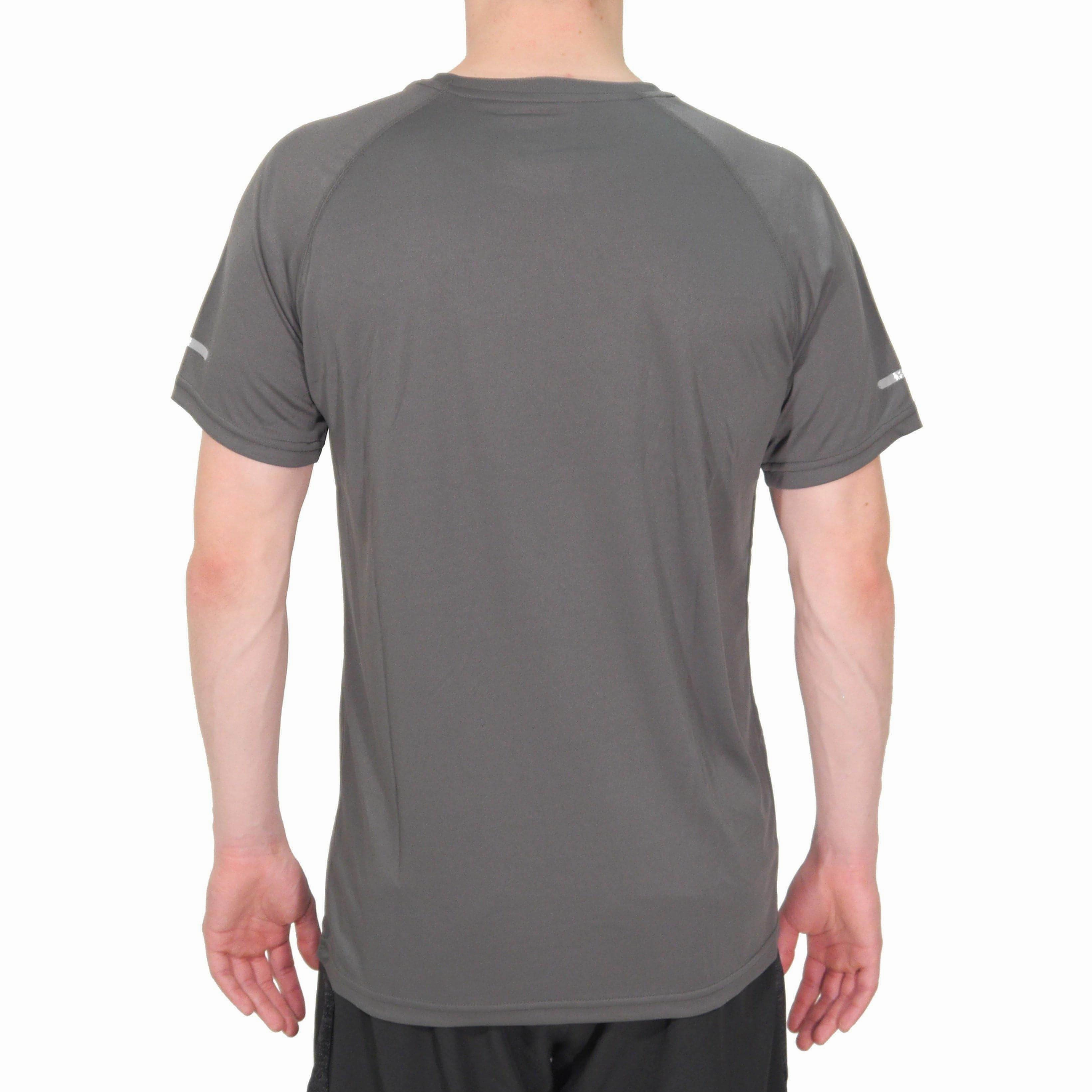 Stylish Wear More Mile Tempest Cool Mens Short Sleeve Running Top - Grey