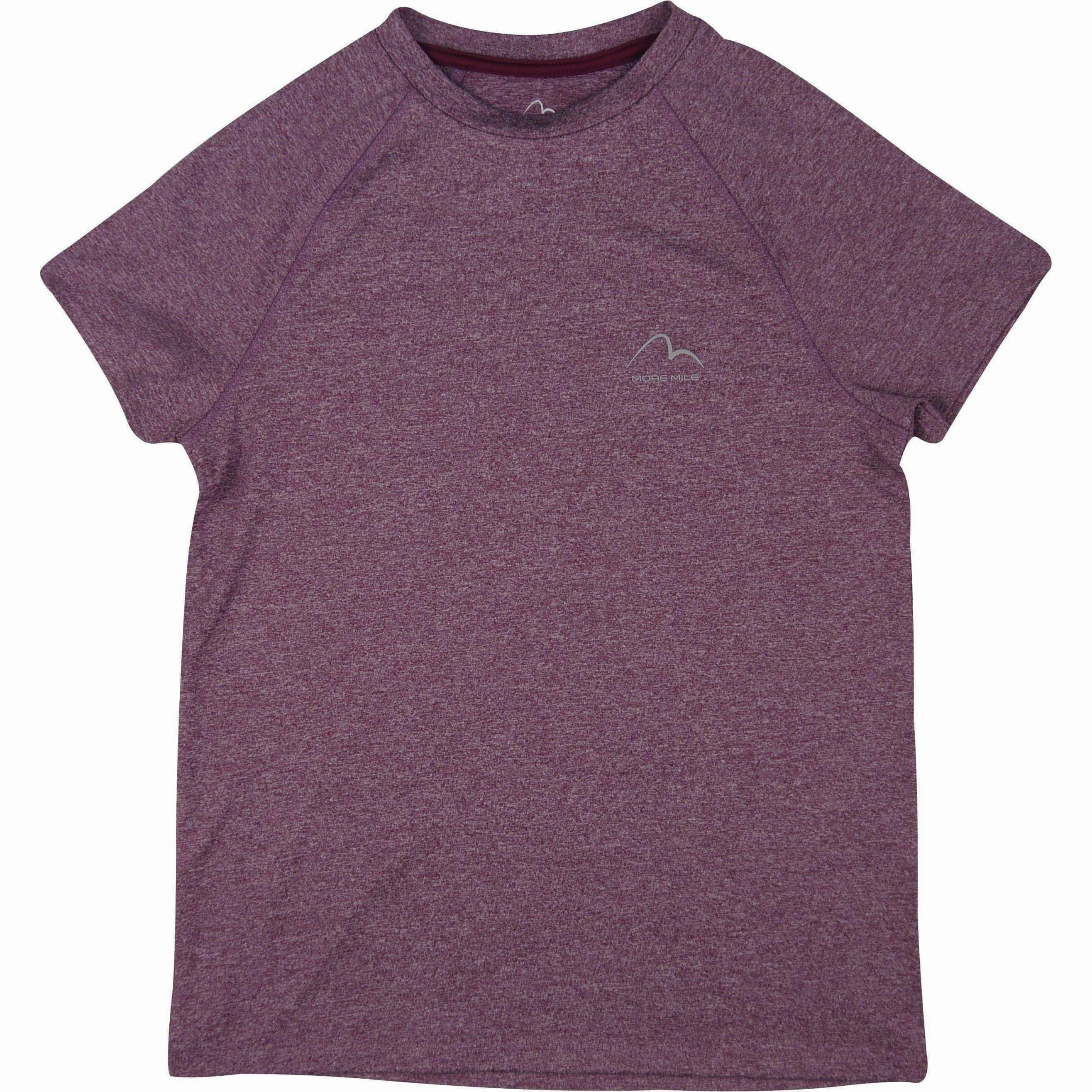 More Mile Train To Run Girls Short Sleeve Running Top - Purple Stretchable Armholes Fresh Look