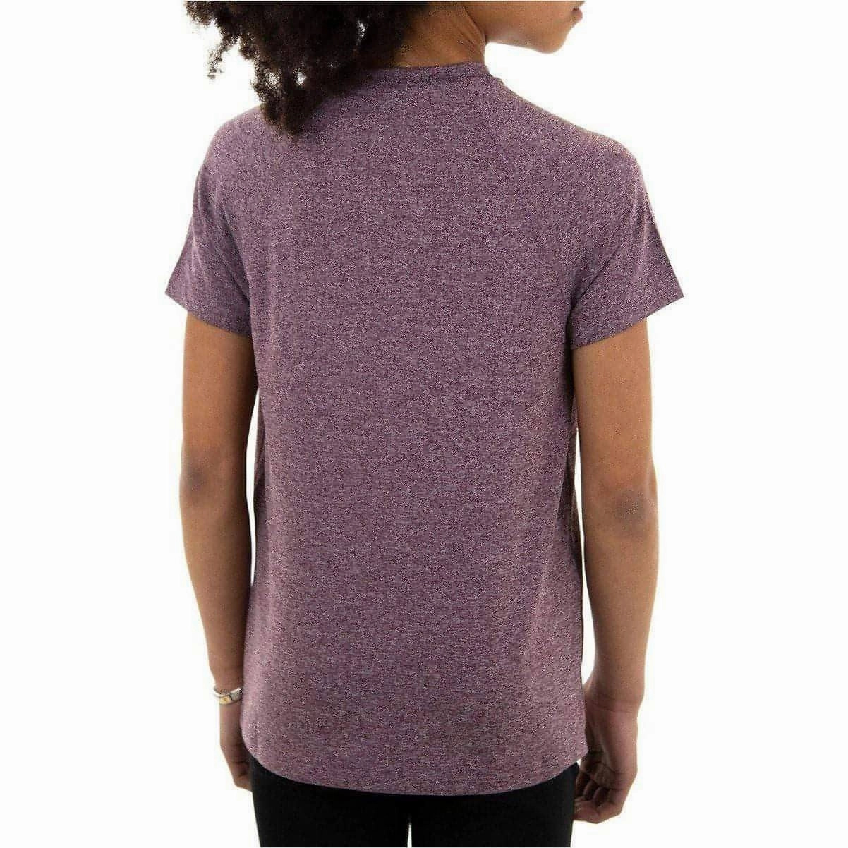 Side Vent Design More Mile Train To Run Girls Short Sleeve Running Top - Purple