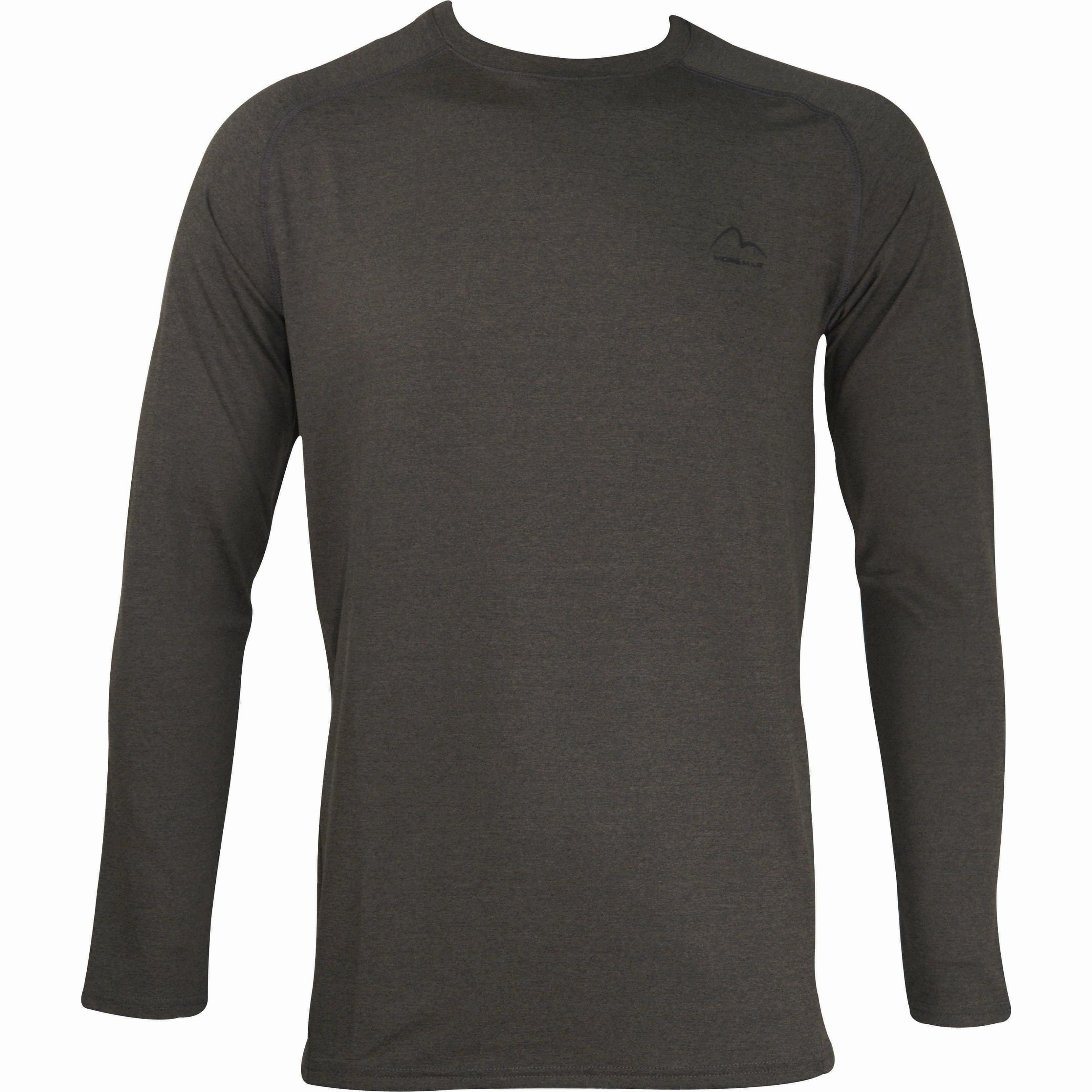 More Mile Train To Run Mens Long Sleeve Running Top - Grey Autumn Plus - size