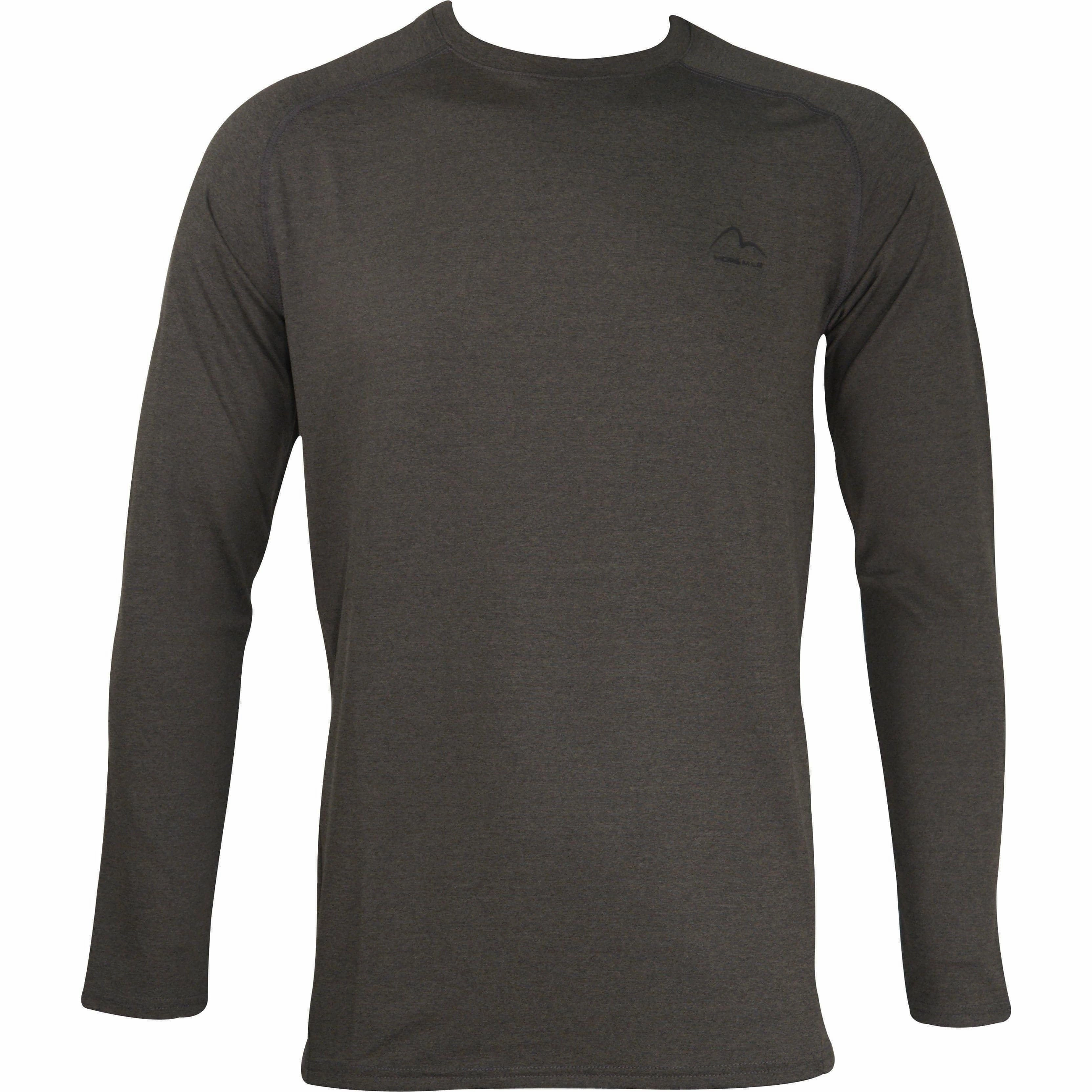 More Mile Train To Run Mens Long Sleeve Running Top - Grey Woolen Mass produced