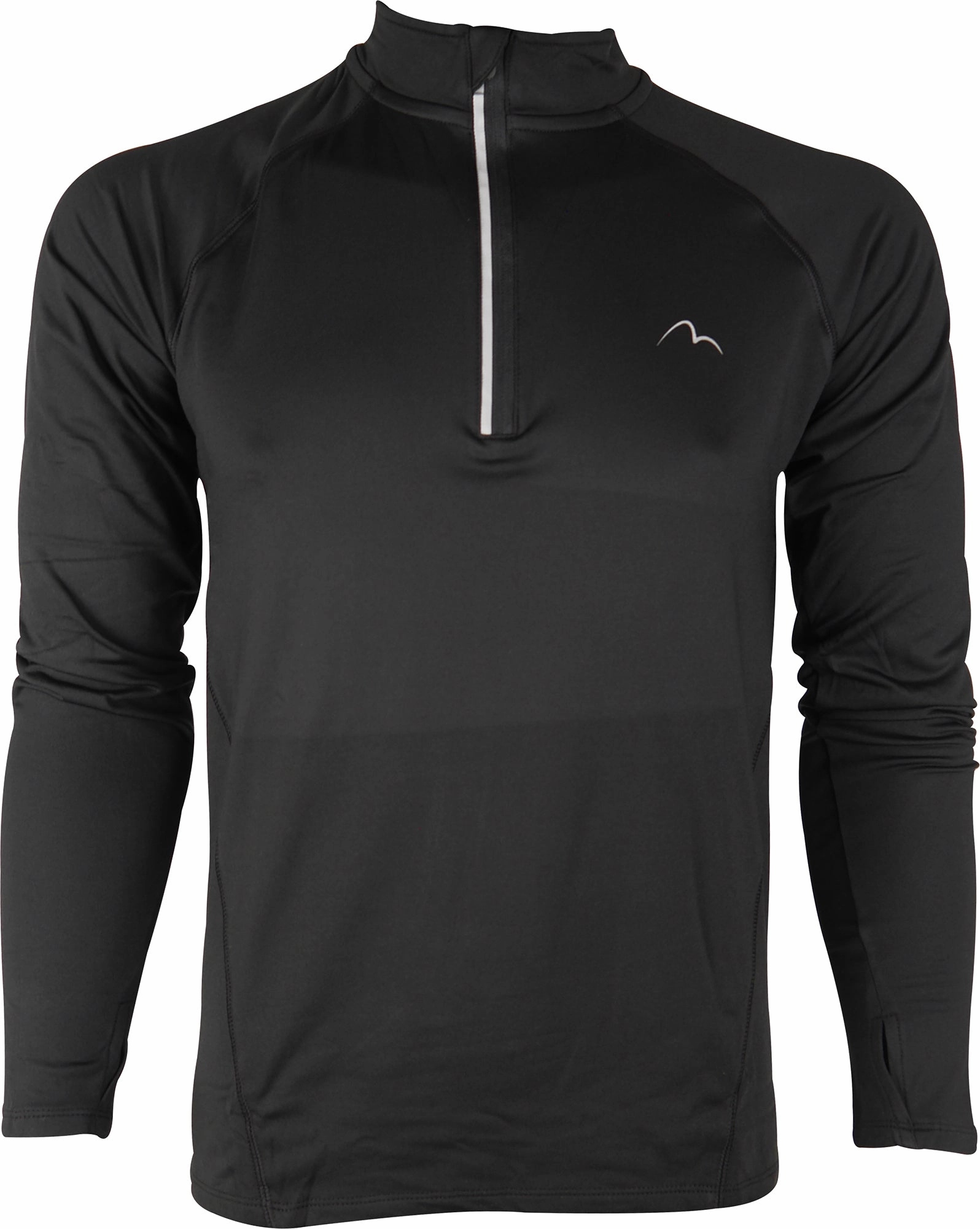 regular Study related More Mile Vivid Half Zip Long Sleeve Mens Running Top - Black