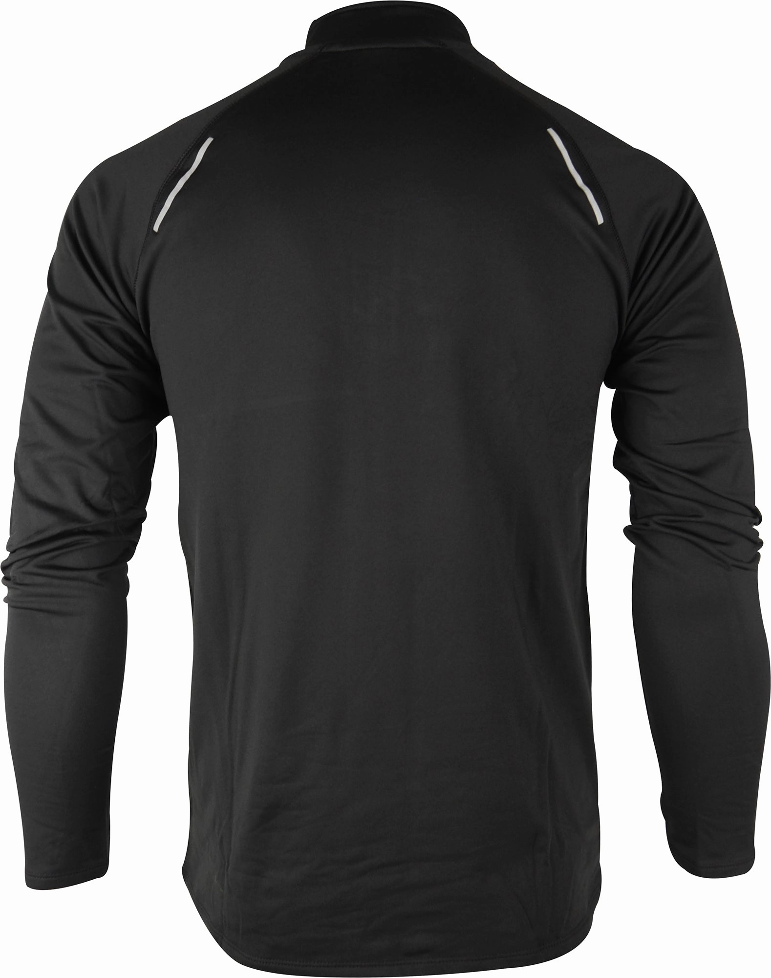 More Mile Vivid Half Zip Long Sleeve Mens Running Top - Black Toothpaste print