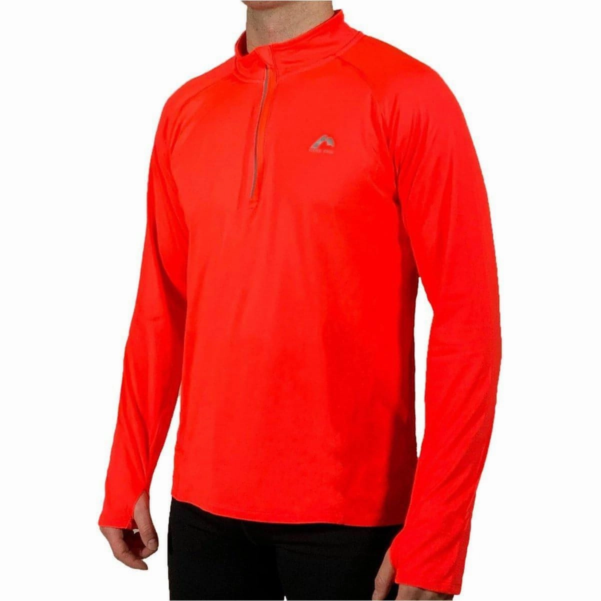 Study room More Mile Vivid Half Zip Long Sleeve Mens Running Top - Orange