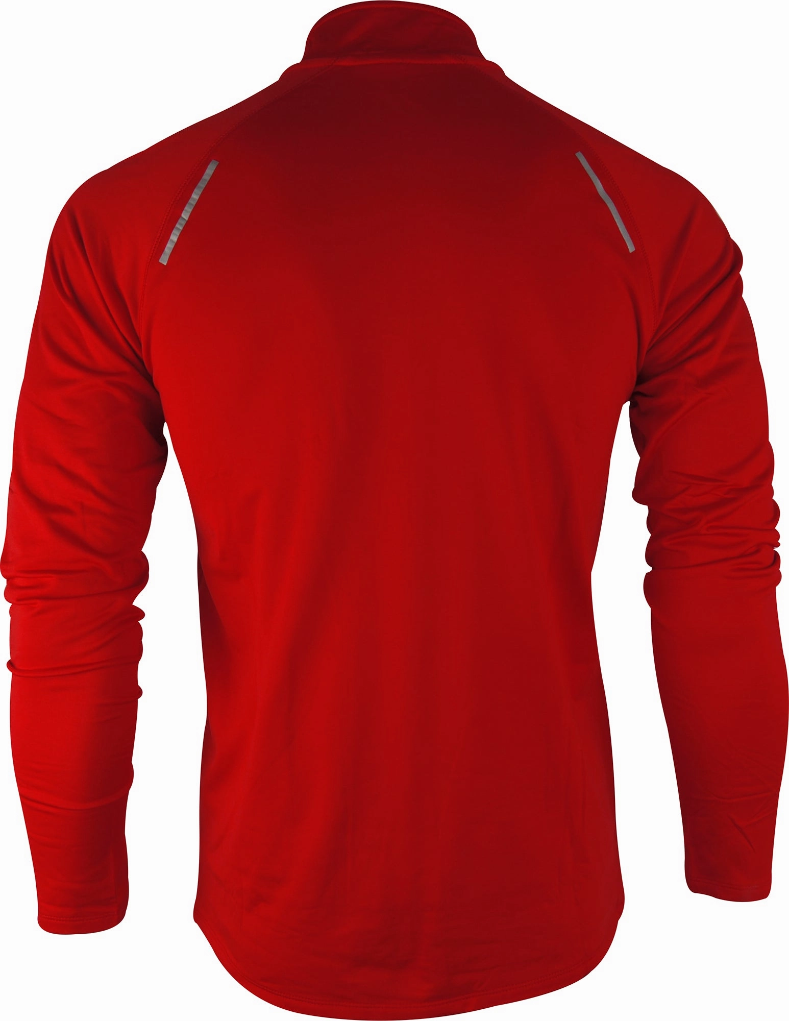 More Mile Vivid Half Zip Long Sleeve Mens Running Top - Red Cake Pullover type