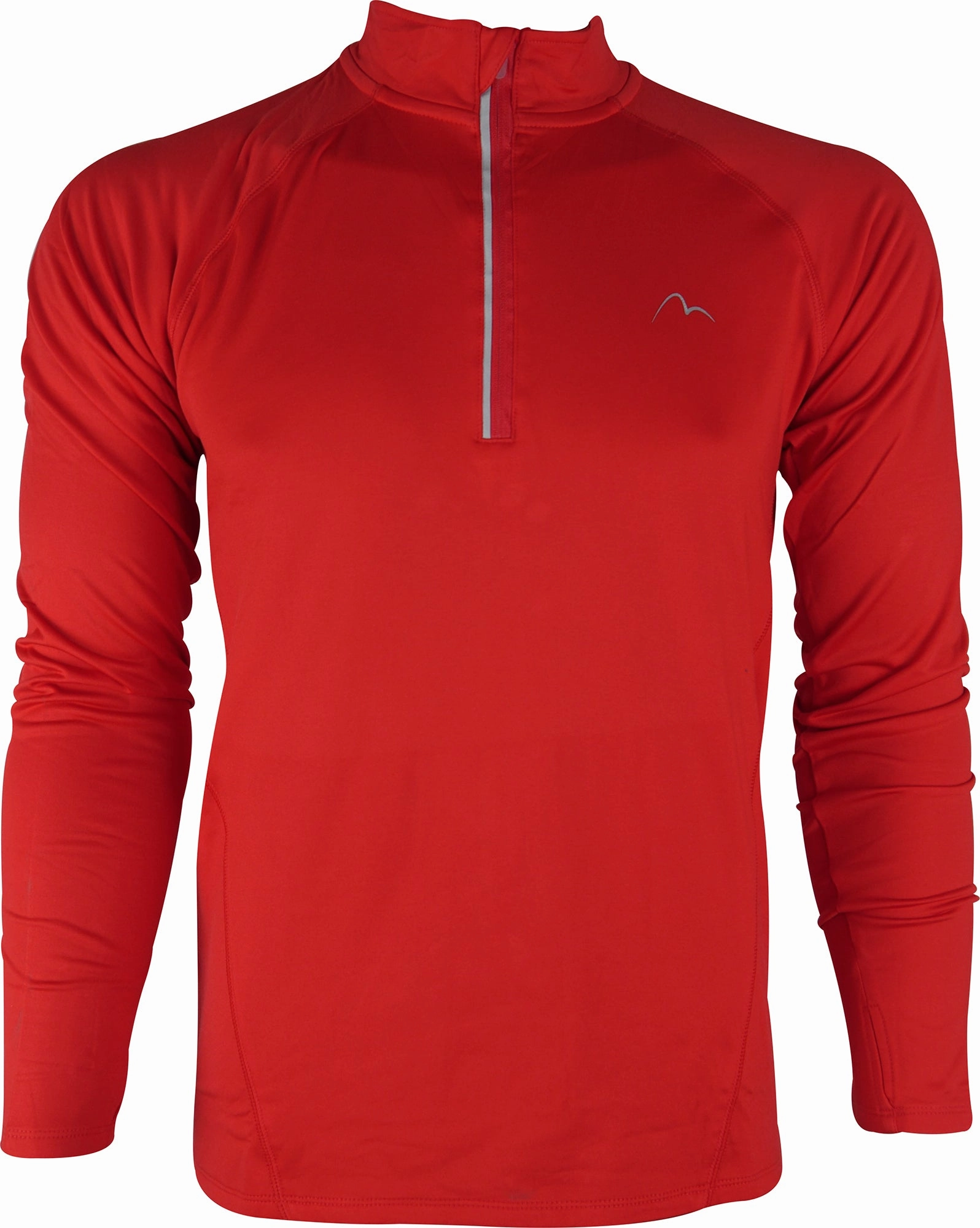 kids' More Mile Vivid Half Zip Long Sleeve Mens Running Top - Red