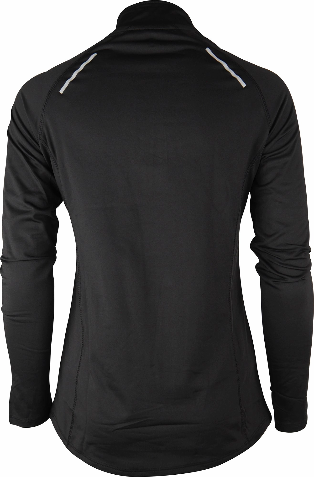 More Mile Vivid Half Zip Long Sleeve Womens Running Top - Black Zipped closure Repair