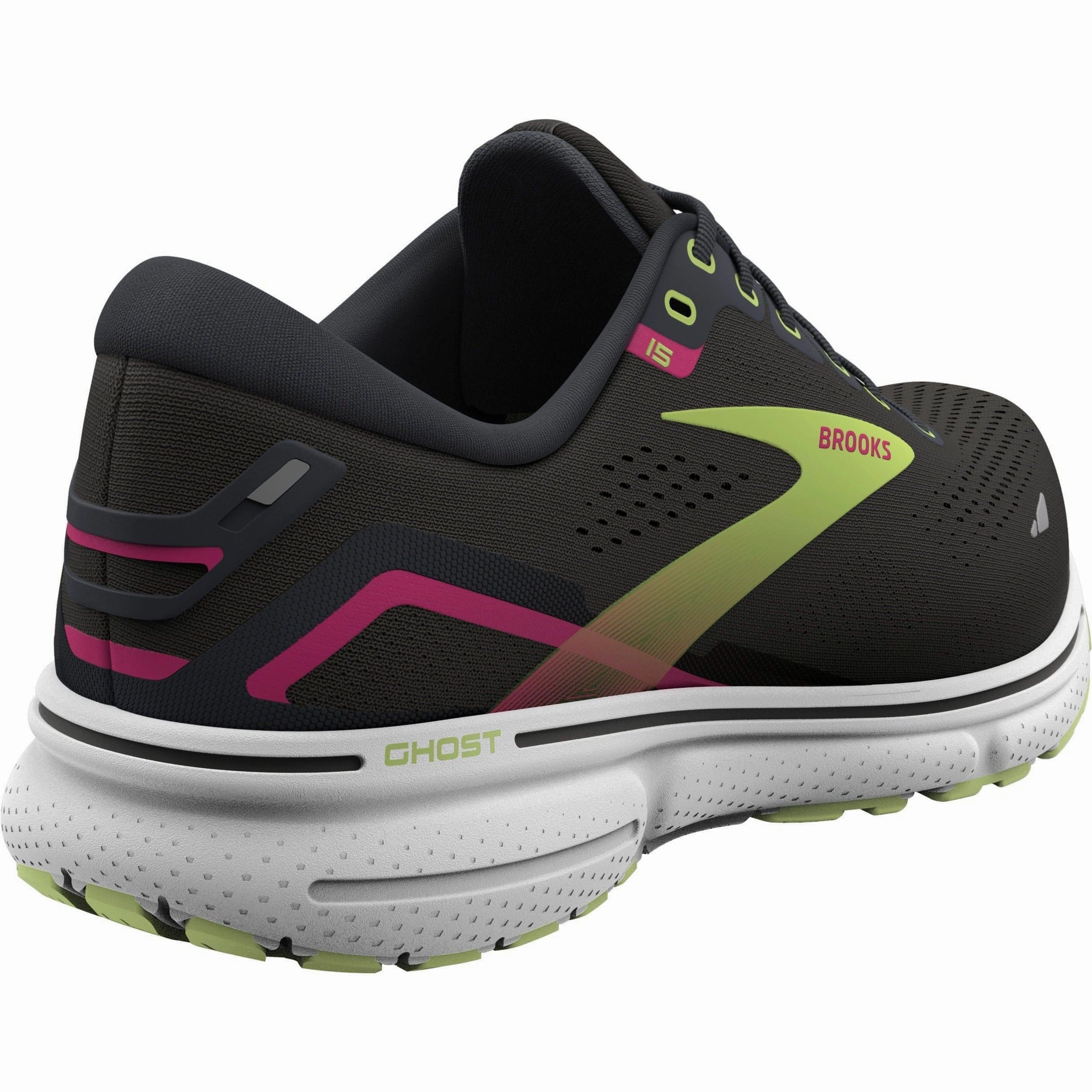 Brooks Ghost 15 Womens Running Shoes - Black TPU Reinforcement