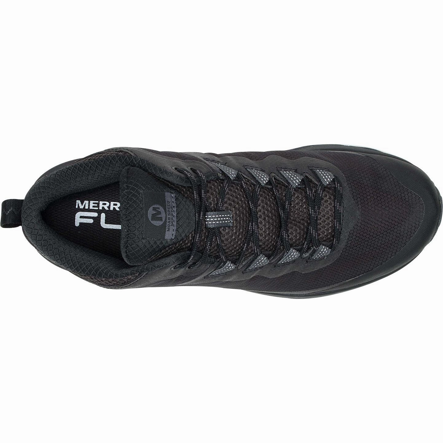 Secure Walking Boots Multi Terrain Merrell Moab Speed Mid GORE-TEX Womens Walking Boots - Black