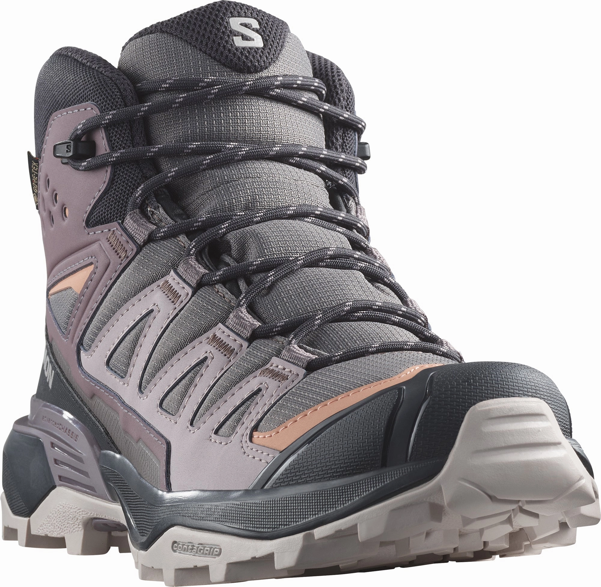 Fast Adjust Boots Salomon X Ultra 360 Mid GORE-TEX Womens Walking Boots - Grey
