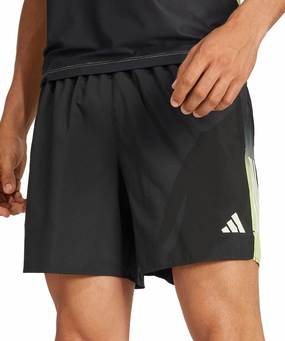 adidas Own The Run Colour Block 7 Inch Mens Running Shorts - Black Breezy Layer Fit Bohemian style