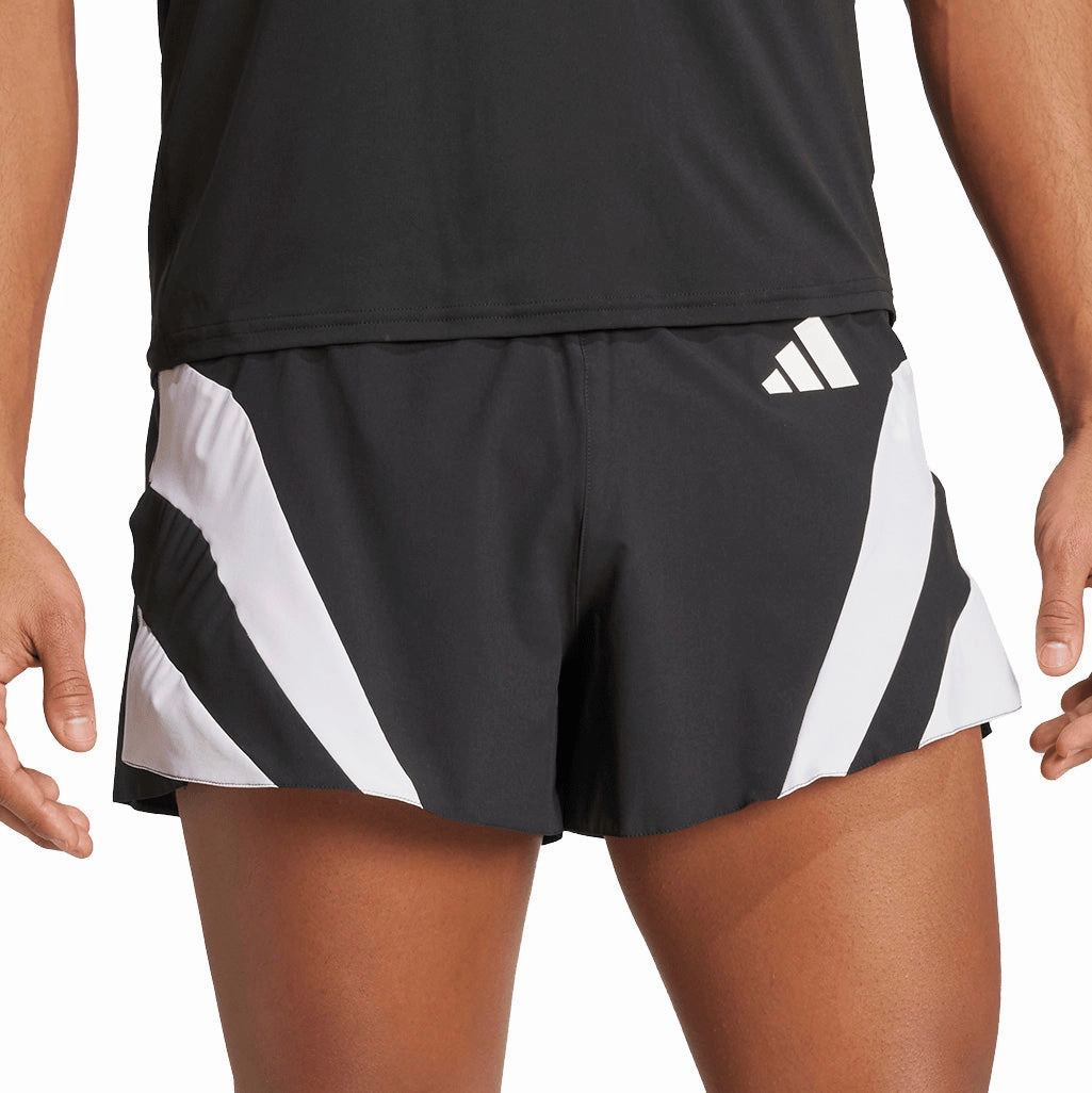 Multi Panel Cut adidas Adizero Archive Gel 3 Inch Mens Running Shorts - Black