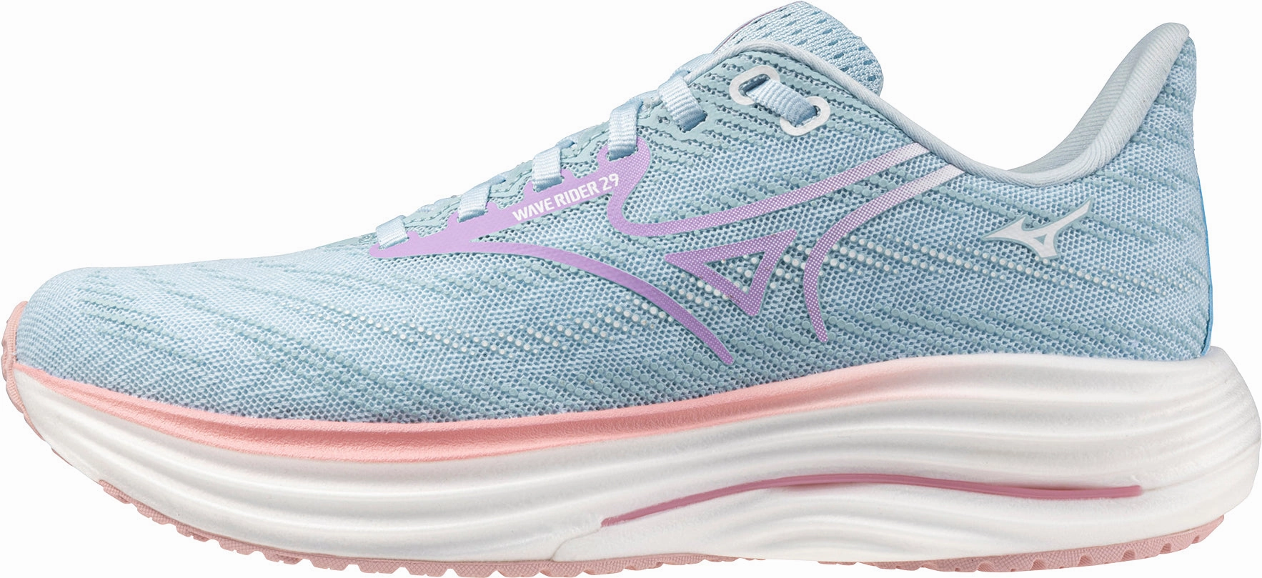 Breath Mesh Mizuno Wave Rider 29 Womens Running Shoes - Blue