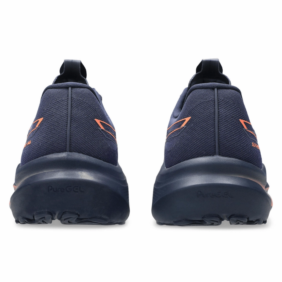 ASICS Men's GT-2000 v14 Running Shoes in Midnight/Vivid Coral AW25 Ergonomic Support Impact Diffusing Structure