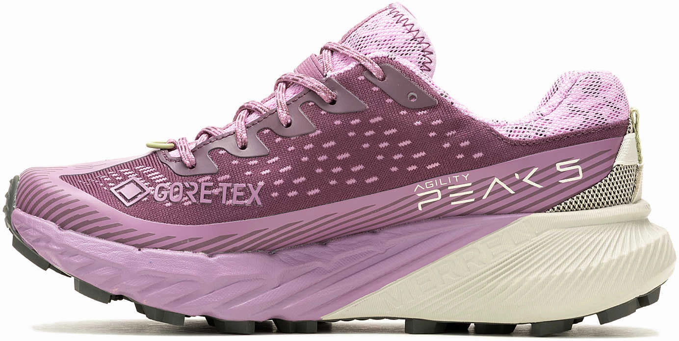 Merrell Agility Peak 5 GORE-TEX Womens Trail Running Shoes - Purple narrow widths Grip Enhancement