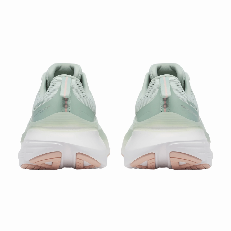 Saucony Women's Guide 18 Running Shoes in Mist/Aloe AW25 running in a canyon shoes