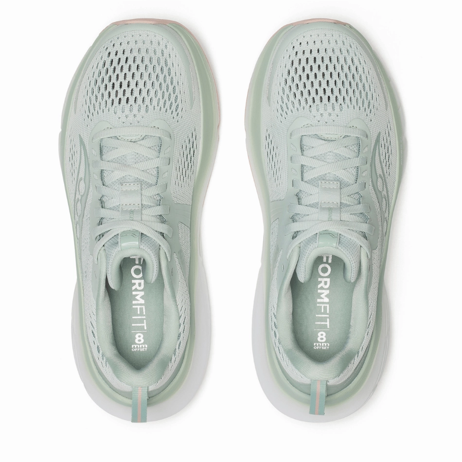 Anti - friction cold - weather shoes Saucony Women's Guide 18 Running Shoes in Mist/Aloe AW25