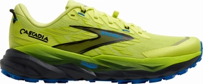 EVA - midsole - comfort - cushion shoes Brooks Cascadia 19 Mens Trail Running Shoes - Green
