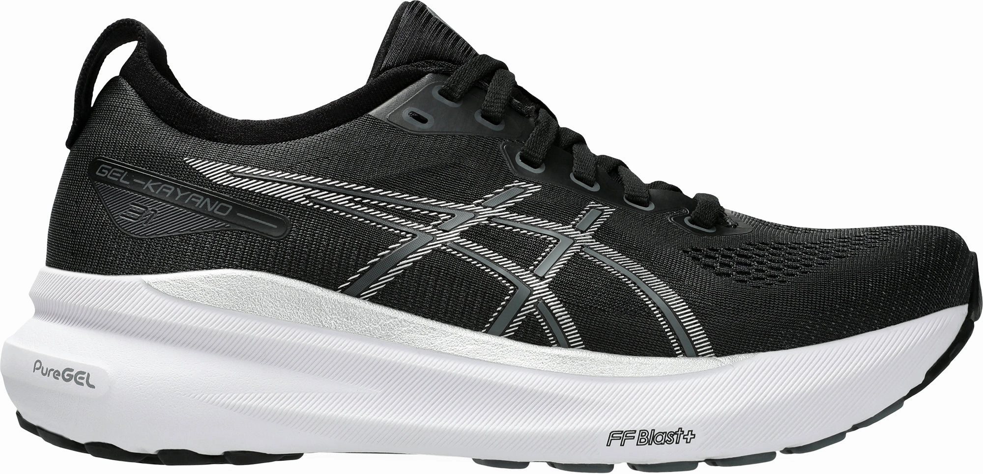 Asics Gel Kayano 31 Womens Running Shoes - Black Half - size up