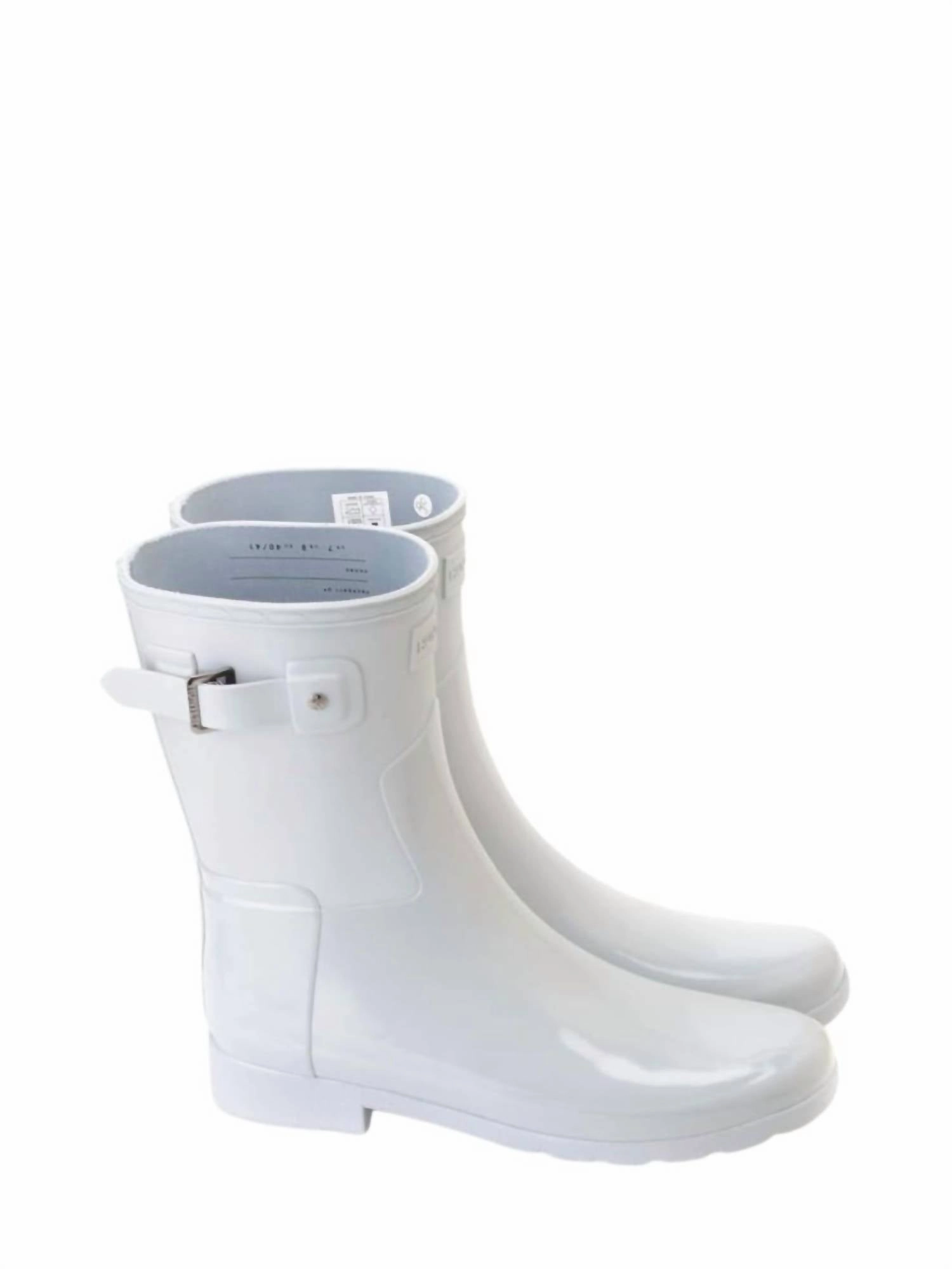 Women's Refined Short Gloss Duo Rain Boot In Stormy Grey Chilly Boot Comfort