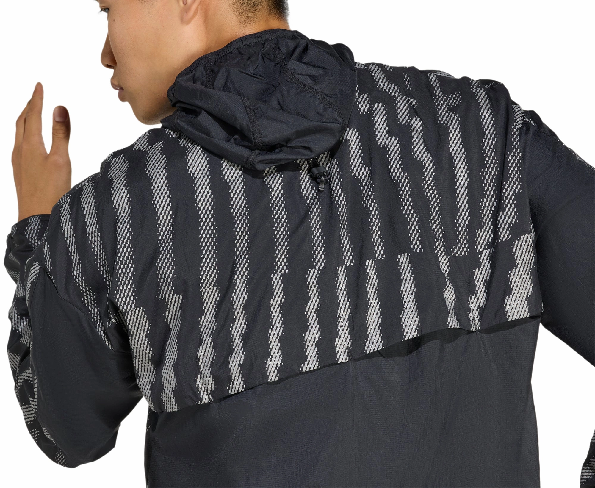 Compression Packed Design Comfort Design adidas Adi365 Reflective Mens Running Jacket - Black