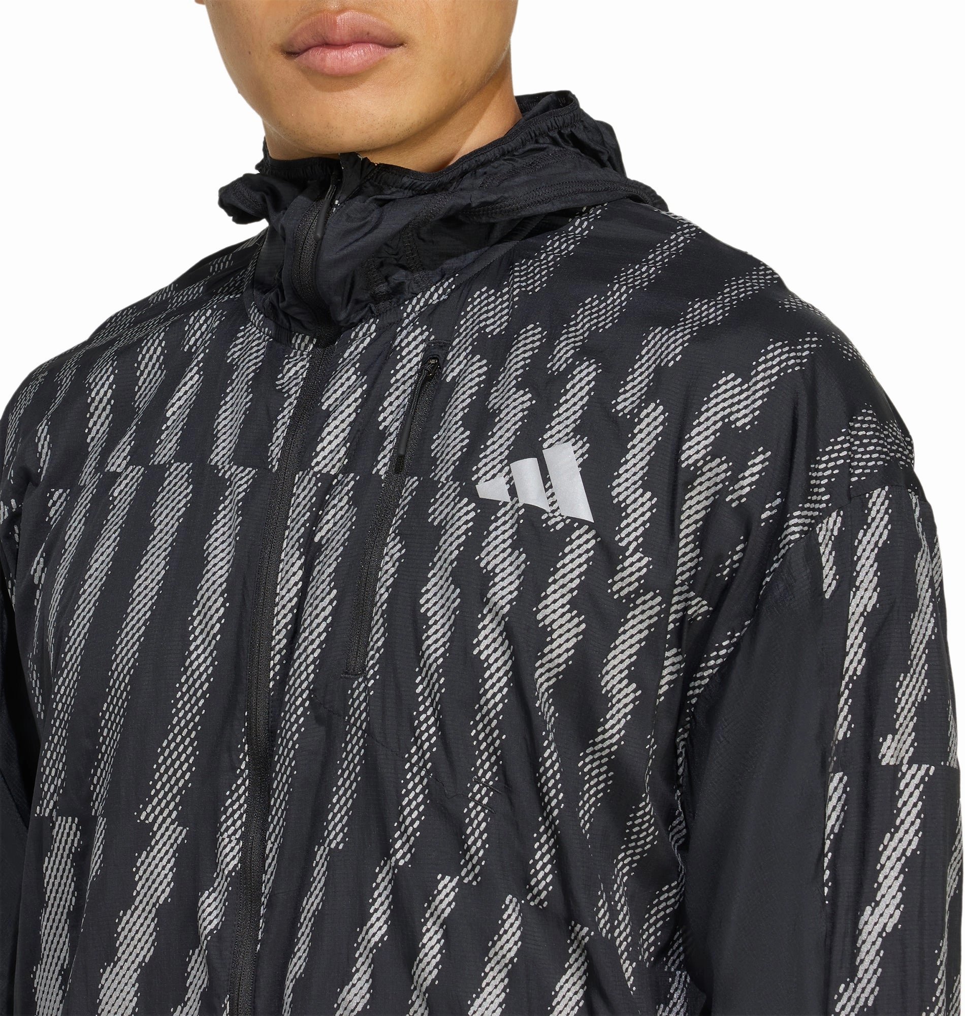 adidas Adi365 Reflective Mens Running Jacket - Black Soft Texture