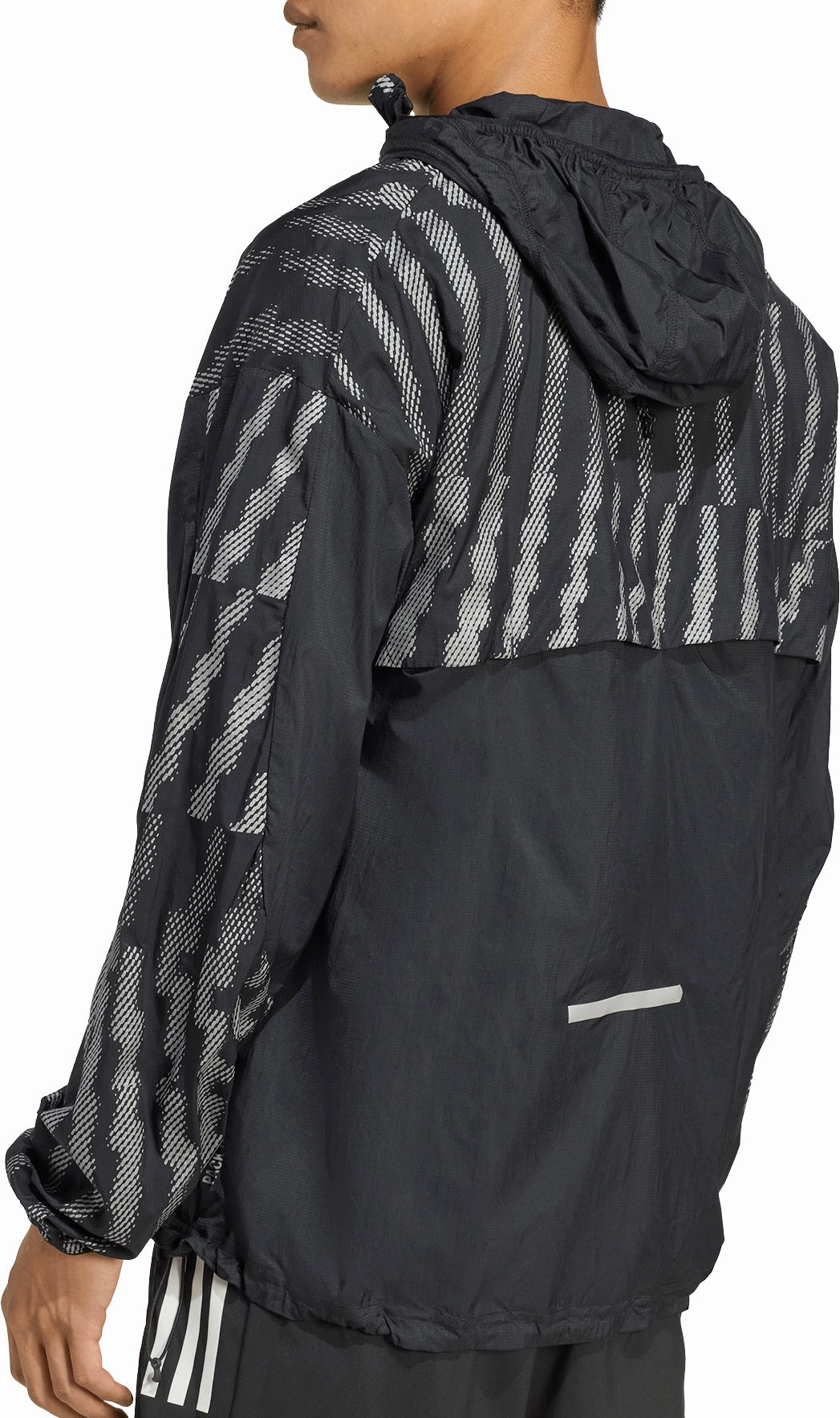 Ribbed Knit Cuffs SoftLining adidas Adi365 Reflective Mens Running Jacket - Black