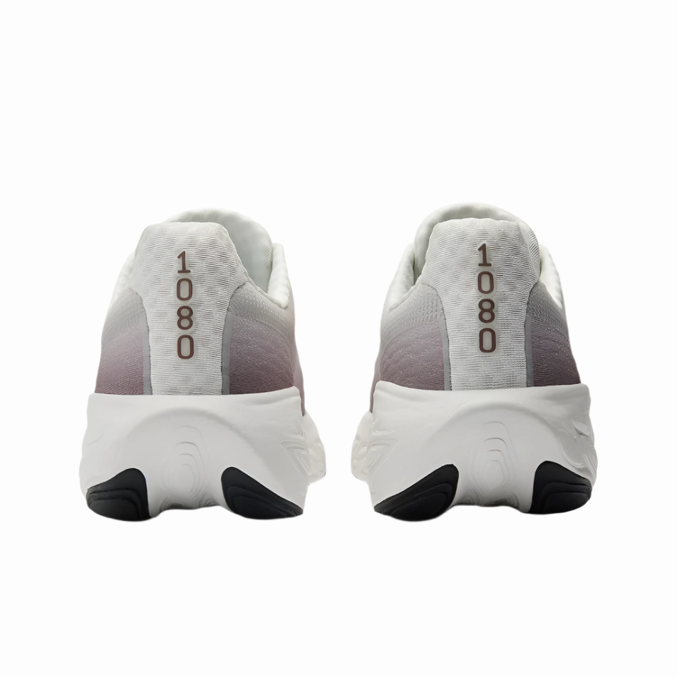 multi - surface shoes leather materials New Balance Men's 1080 V14 Running Shoes in Earth Shadow with Reflection and Urgent Red AW25