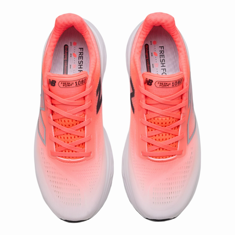 Water resistant upper New Balance Men's 1080 V14 Running Shoes in Urgent Red/Rain Cloud/Black AW25