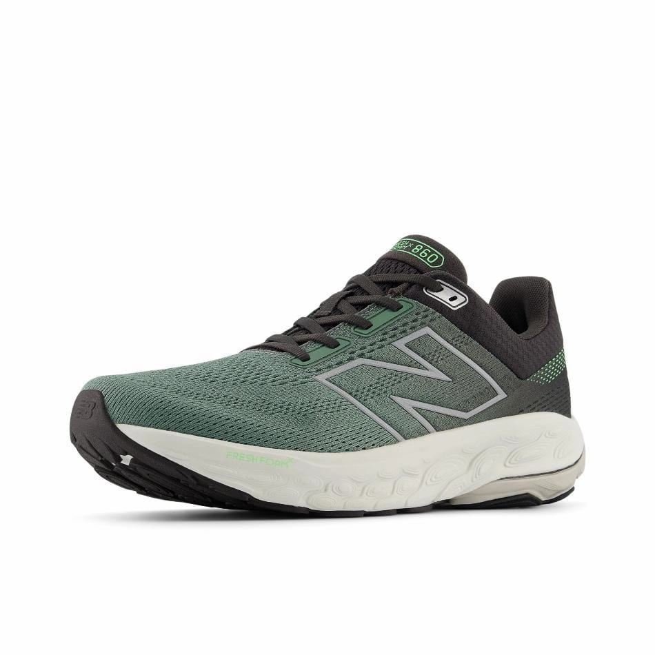 New Balance Men's 860 V14 Running Shoes in Dark Juniper SS25 color - white