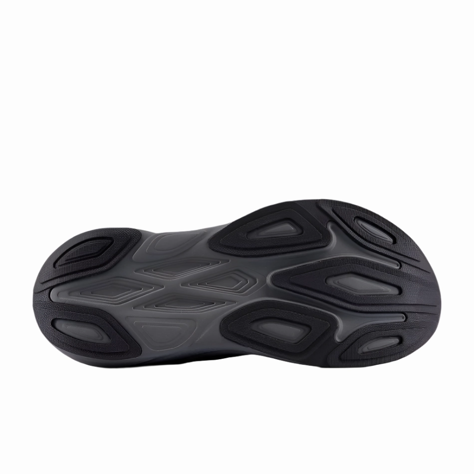 New Balance Men's Fresh Foam X More v6 Running Shoes in Black/Castlerock/Black Metallic AW25 running in well - maintained tracks shoes