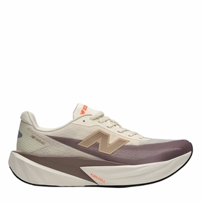 New Balance Men's Fuelcell Rebel v5 Running Shoes in Angora/Earth Shadow/Sea Salt AW25 ElasticLaces