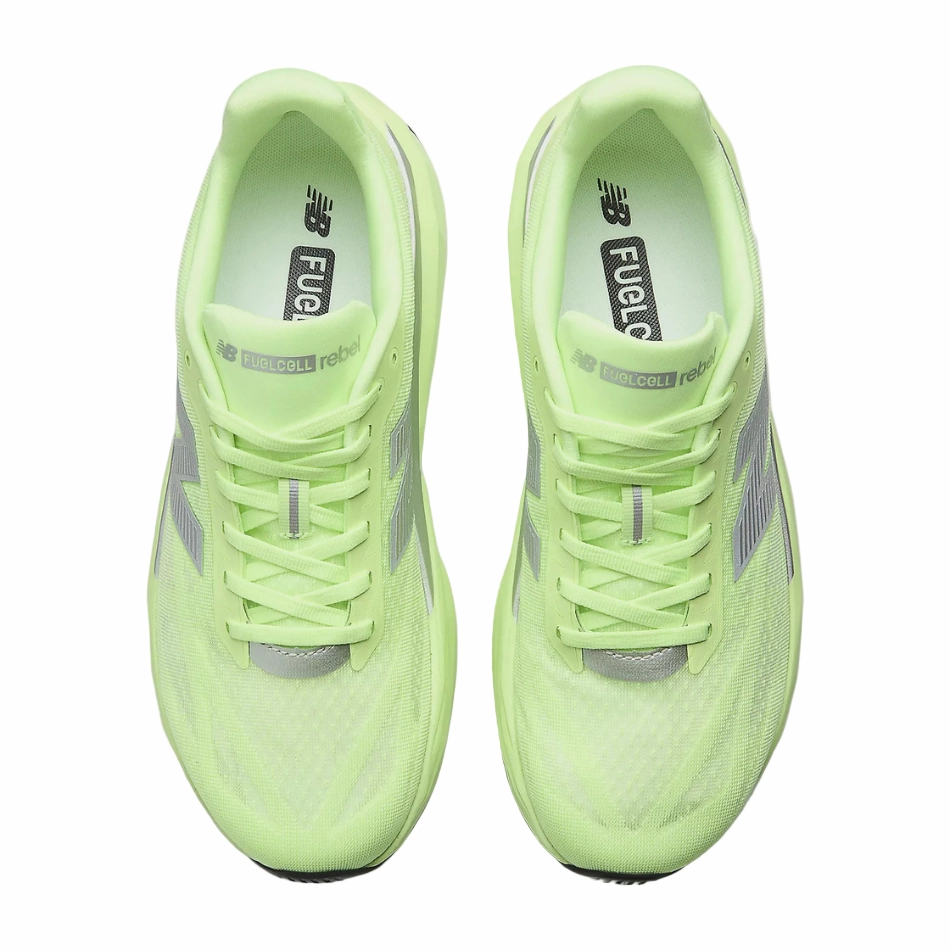 Dynamic Transition Sole elite running shoes New Balance Men's Fuelcell Rebel v5 Running Shoes in Mint Flash/Lab Green/Silver Metallic AW25