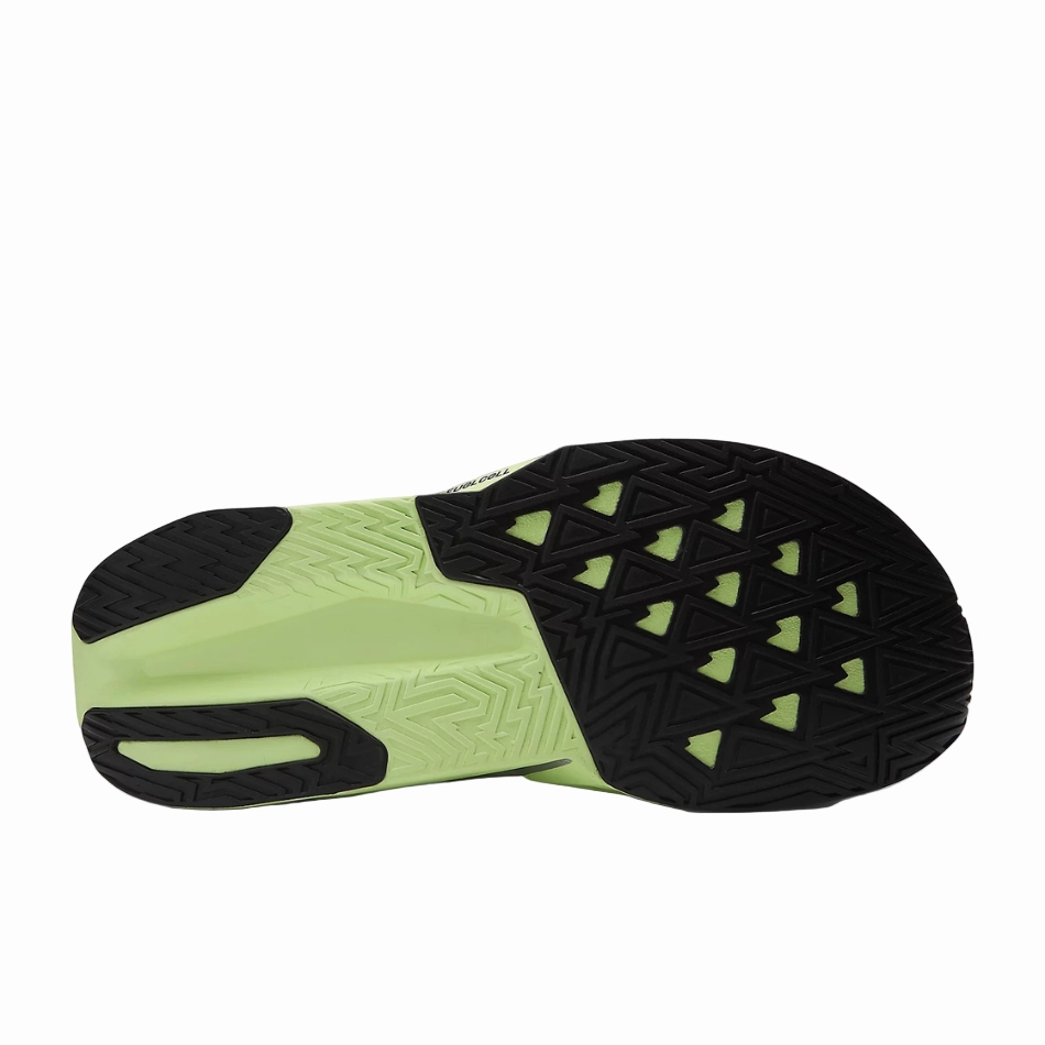 maximalist - style shoes New Balance Men's Fuelcell Rebel v5 Running Shoes in Mint Flash/Lab Green/Silver Metallic AW25