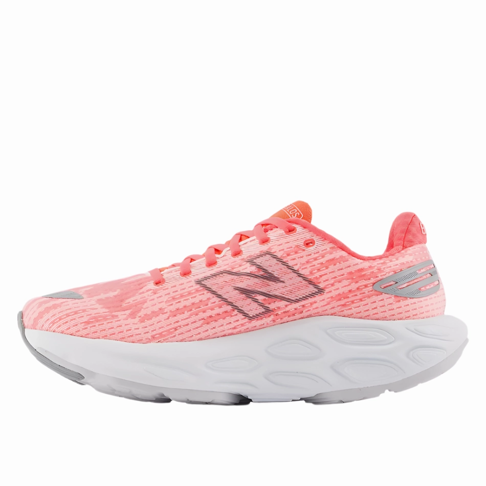 softball shoes half - marathoning New Balance Women's Balos Running Shoes in Urgent Red/Grey Matter/Silver Metallic AW25